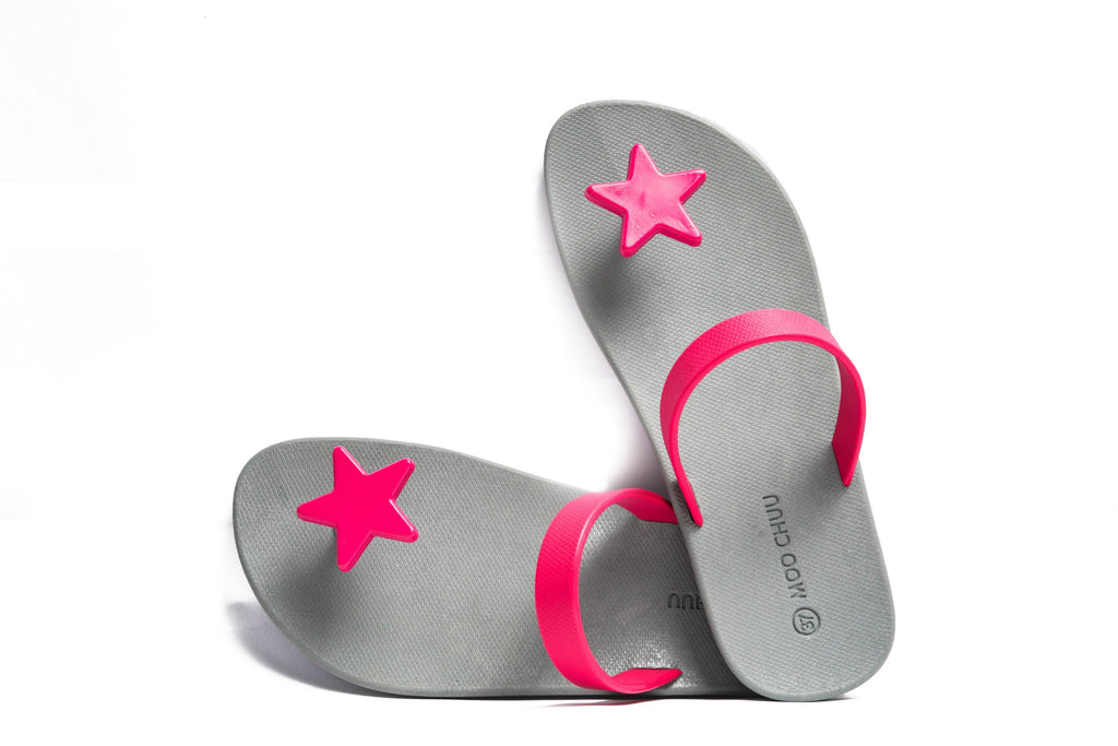 Sweety Star Grey Sole Pink Strap - Moo Chuu India