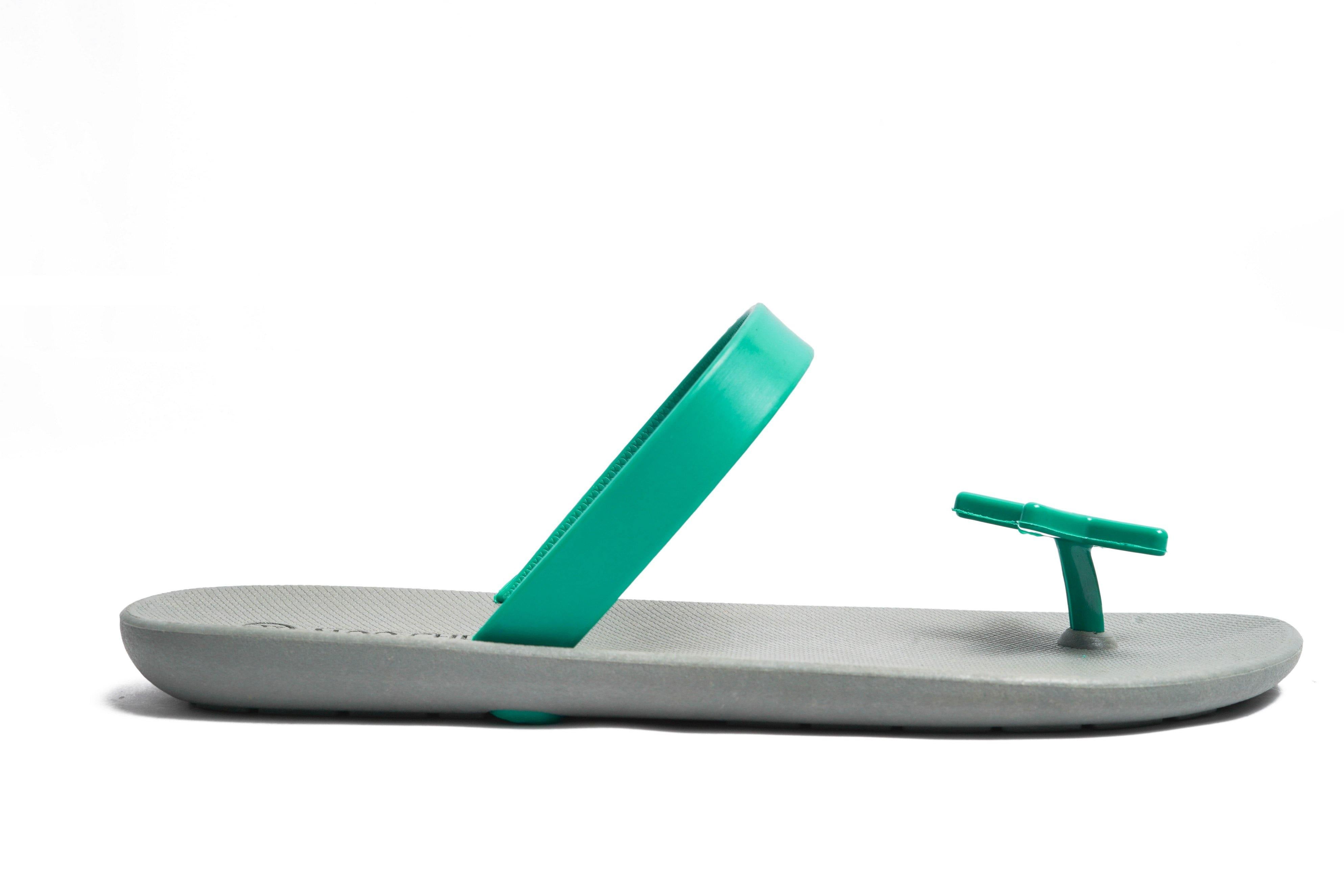 Sweety Star Grey Sole Green Strap - Moo Chuu India