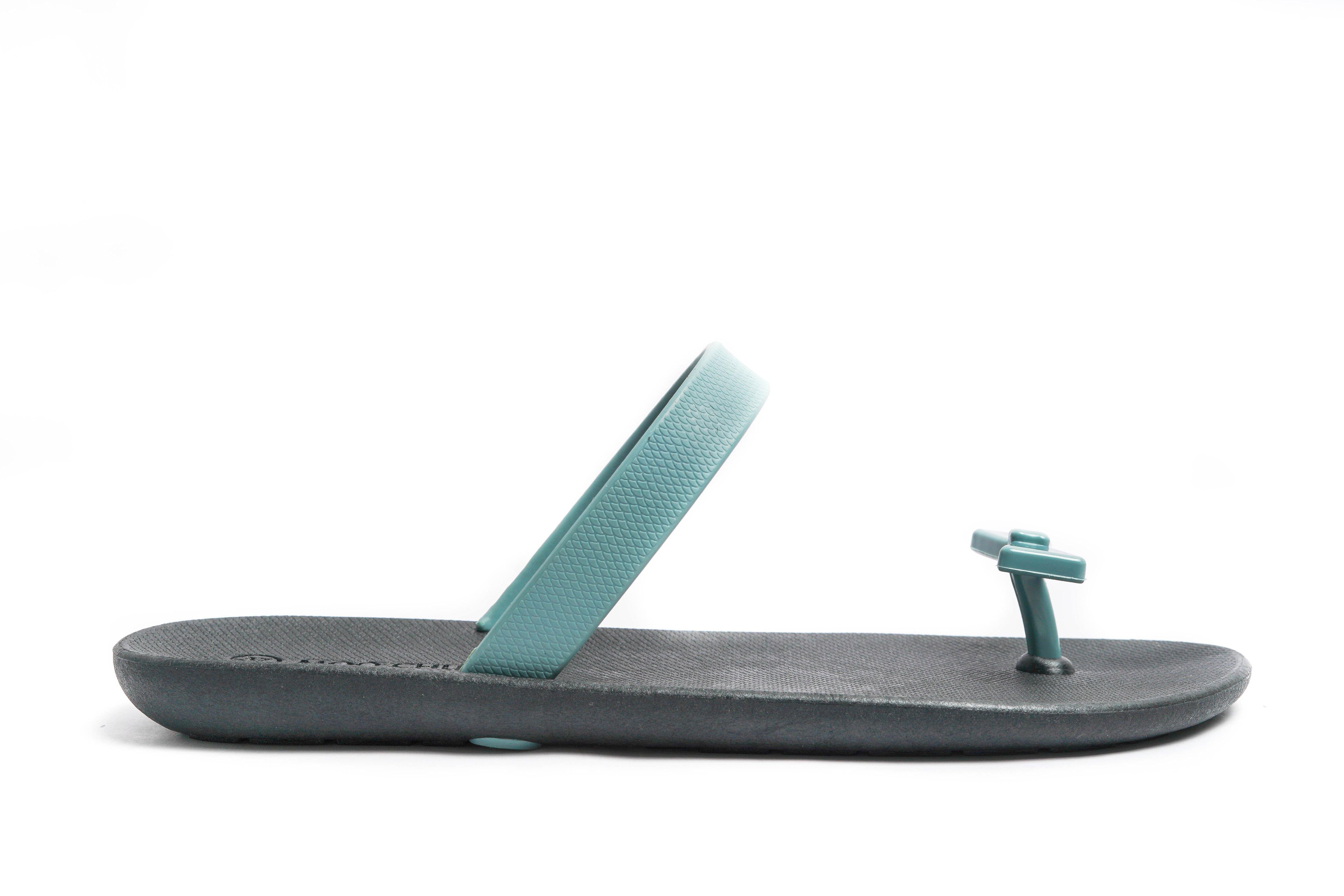 Sweety Bow Black Sole Grey Strap - Moo Chuu India