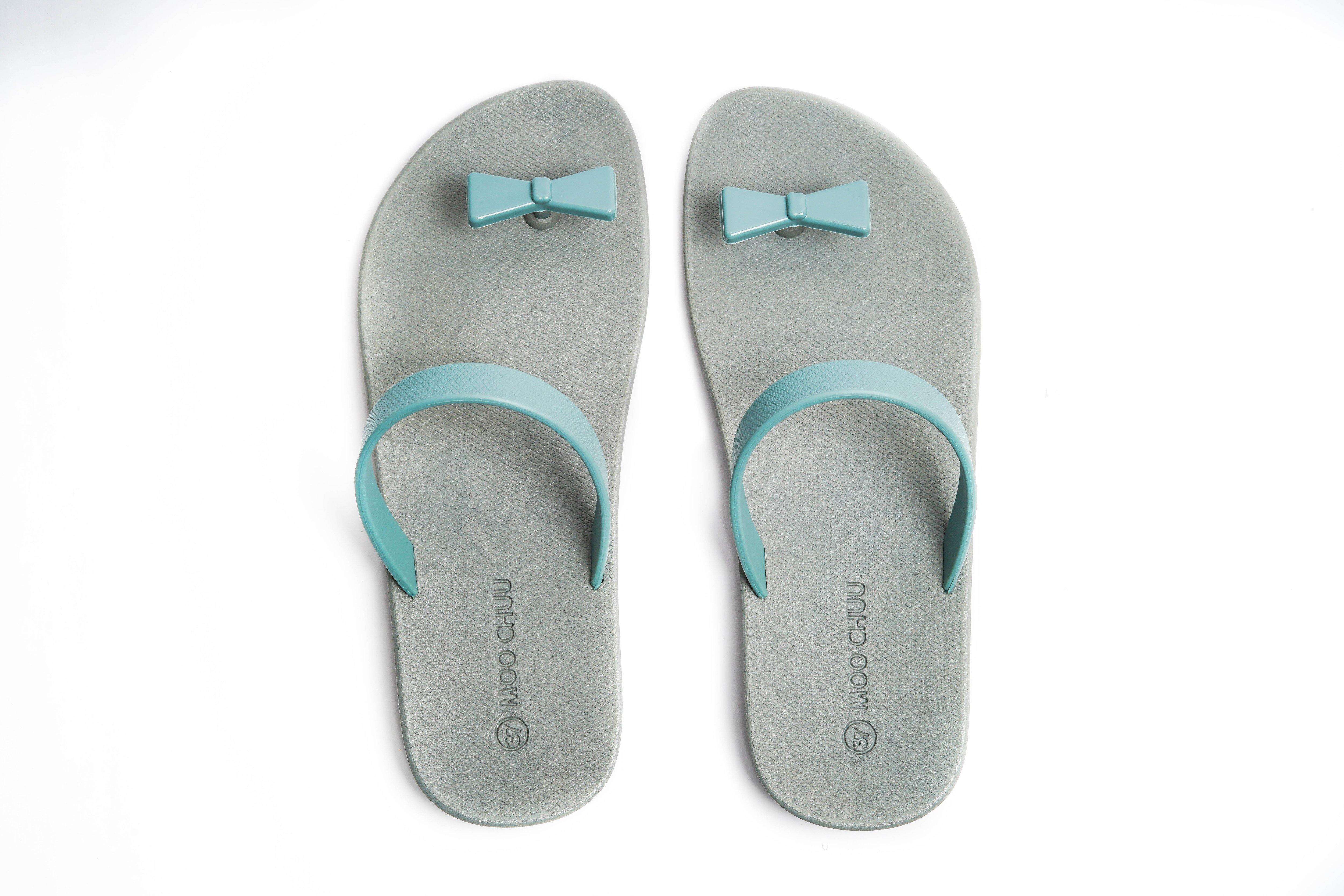Sweety Bow Grey Sole Grey Strap - Moo Chuu India