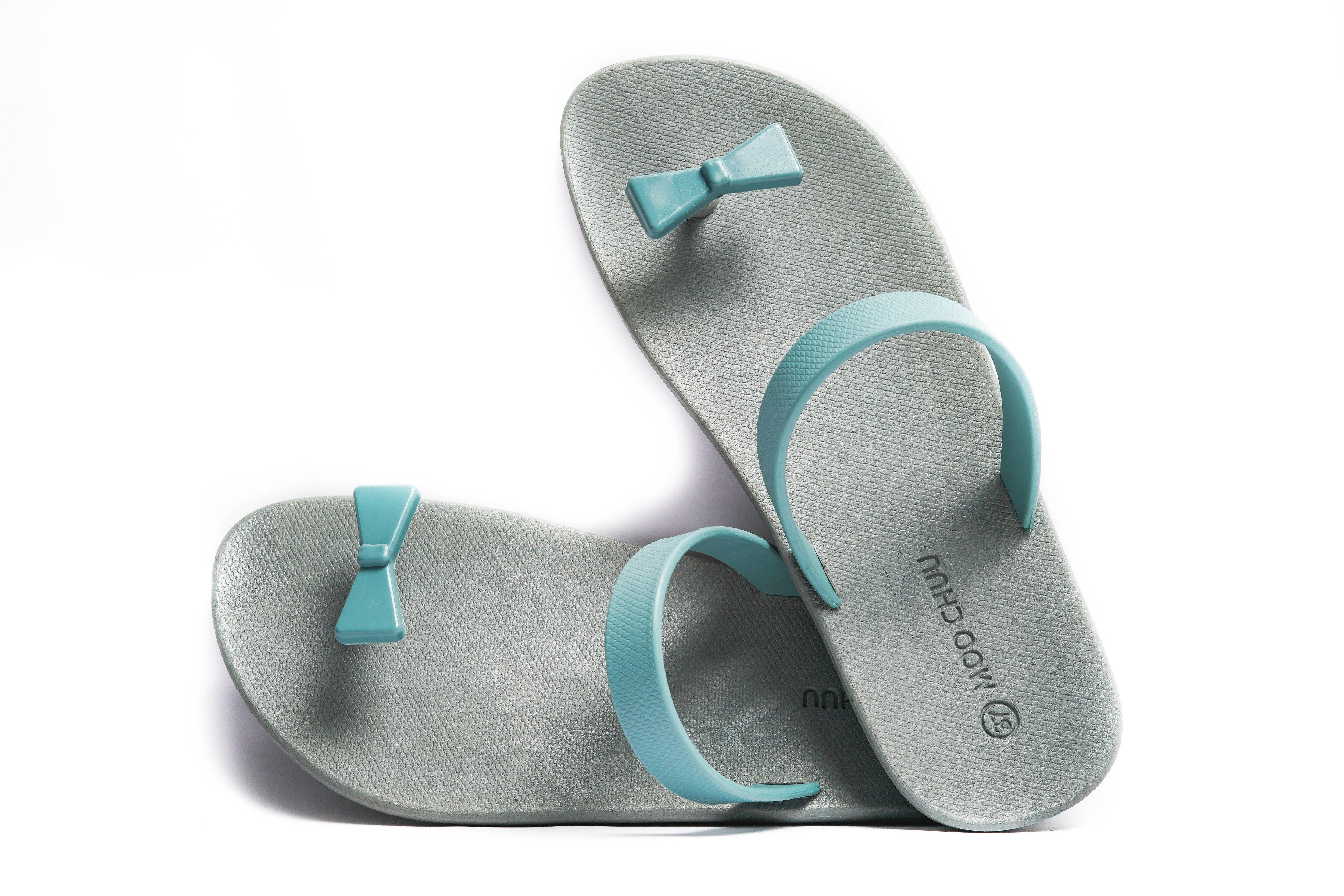 Sweety Bow Grey Sole Grey Strap - Moo Chuu India