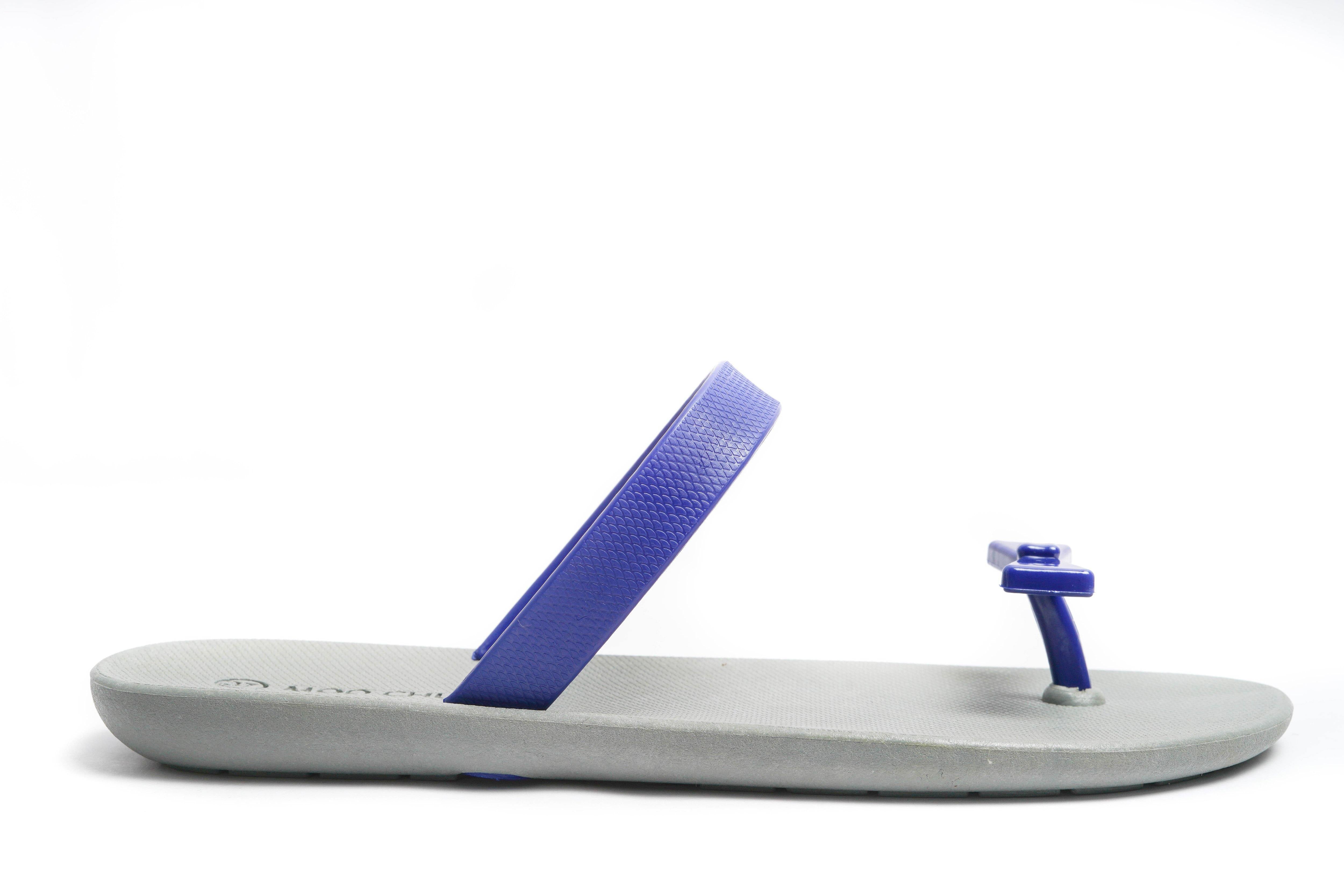 Sweety Bow Grey Sole Blue Strap - Moo Chuu India