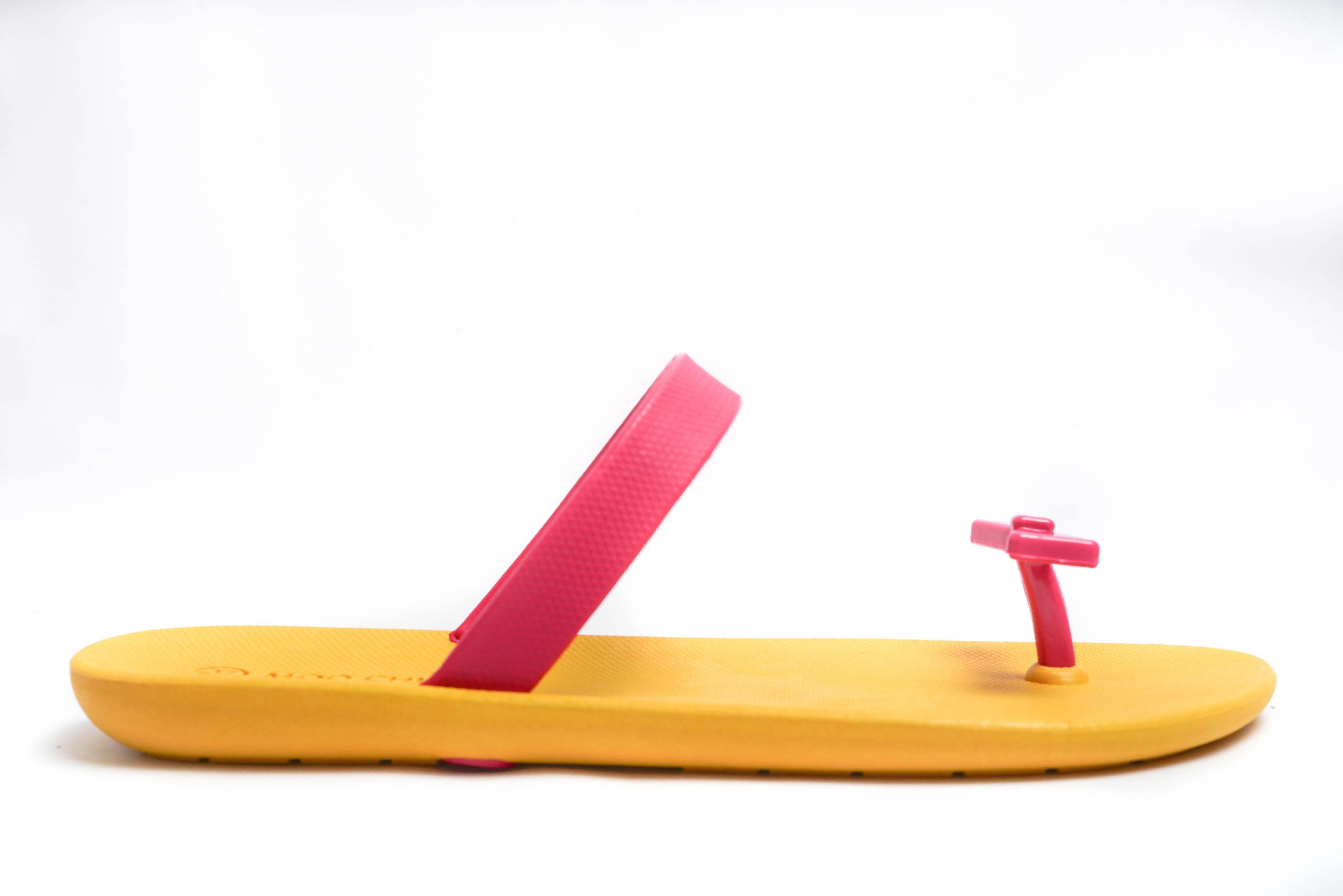 Sweety Bow Yellow Sole Pink Strap - Moo Chuu India