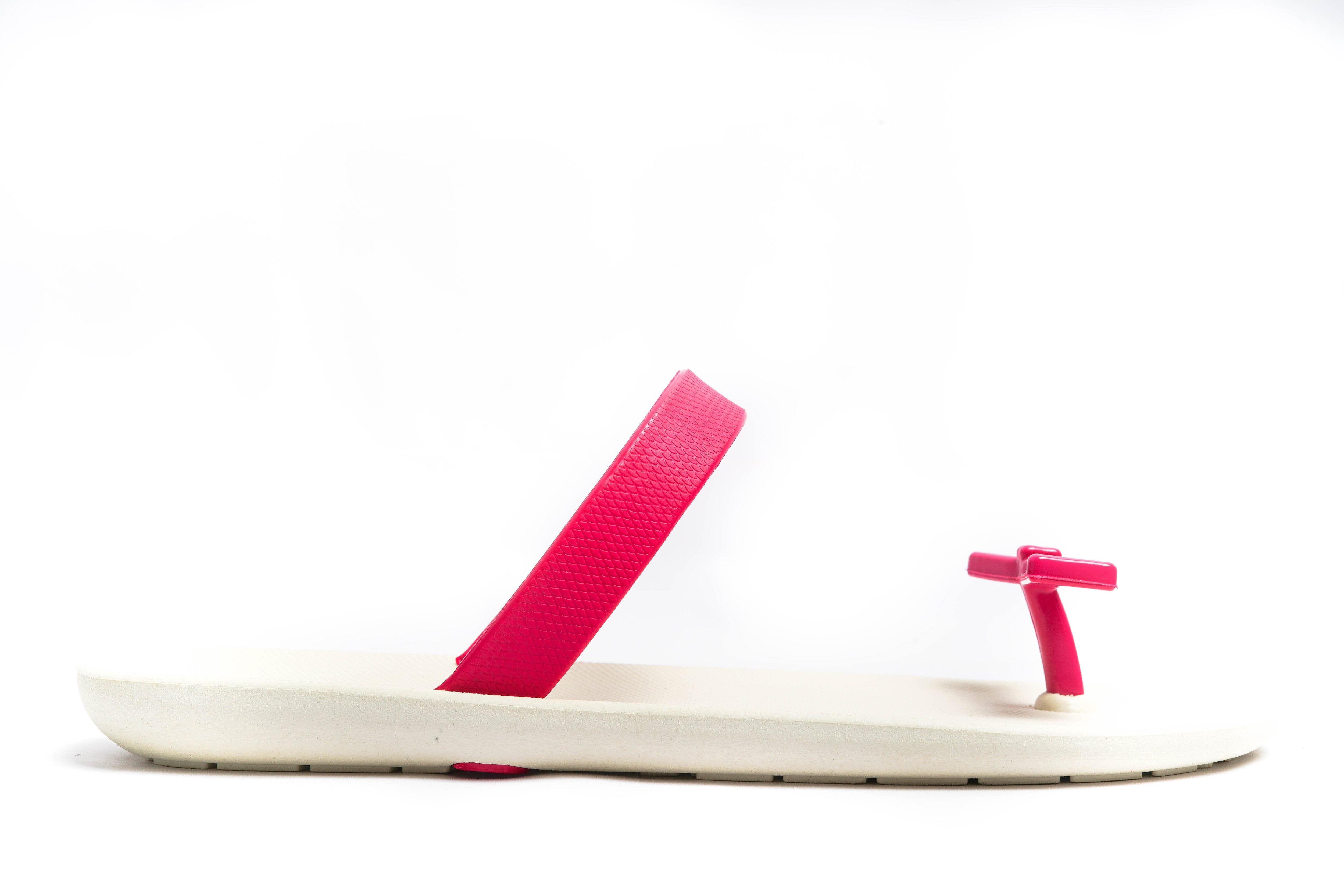 Sweety Bow White Sole Pink Strap - Moo Chuu India