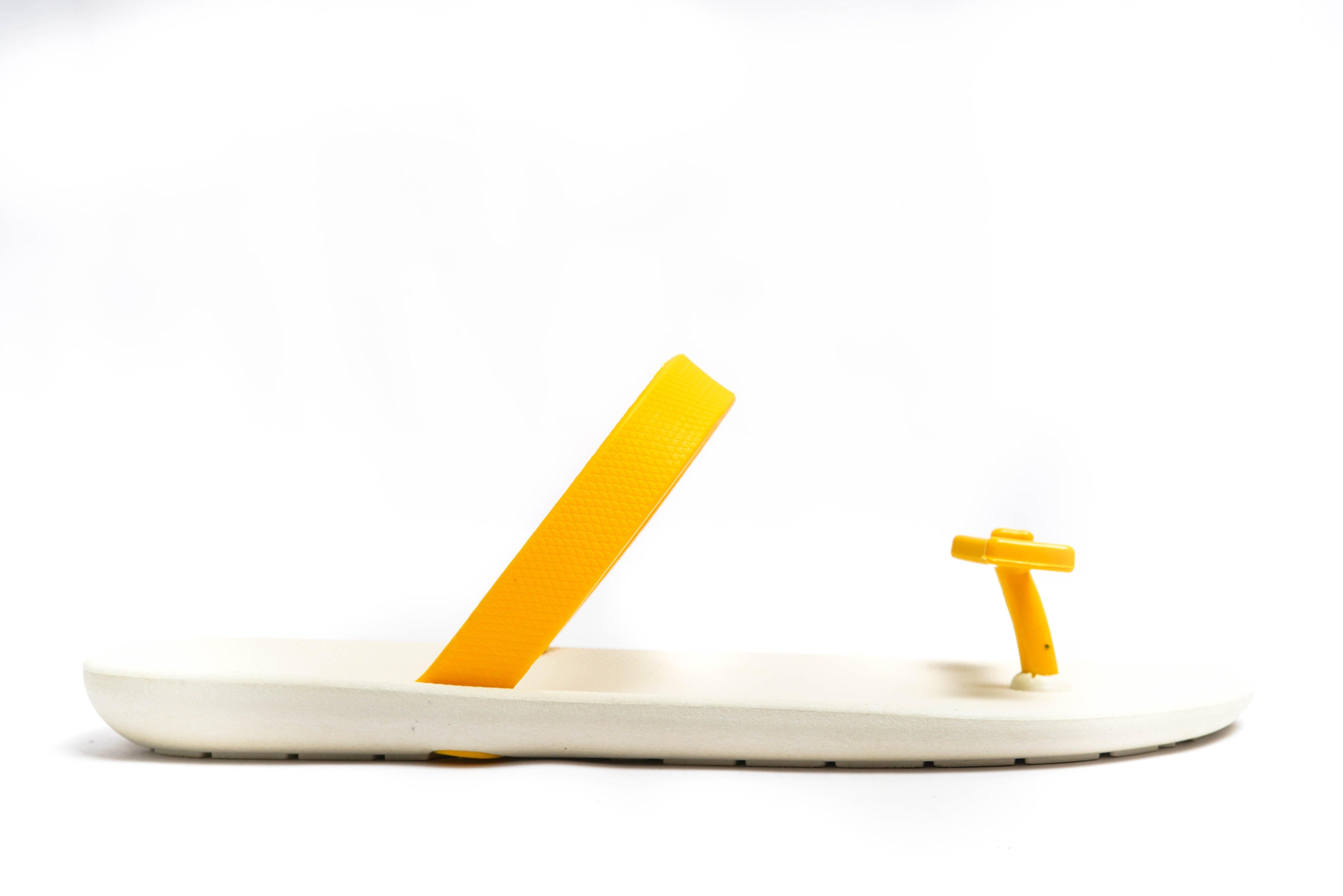 Sweety Bow White Sole Yellow Strap - Moo Chuu India