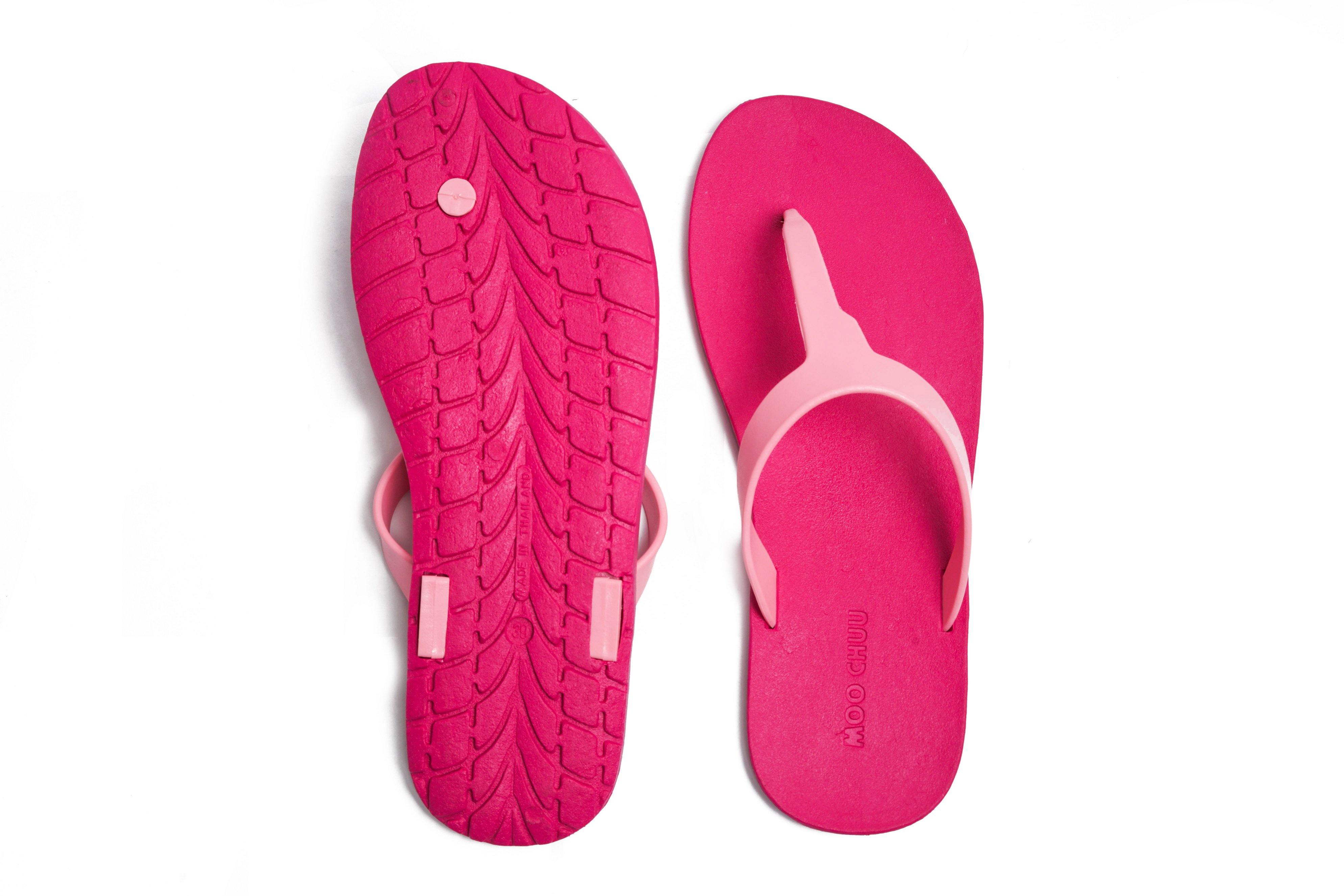 Thongs Pink Sole Light Pink Strap - Moo Chuu India