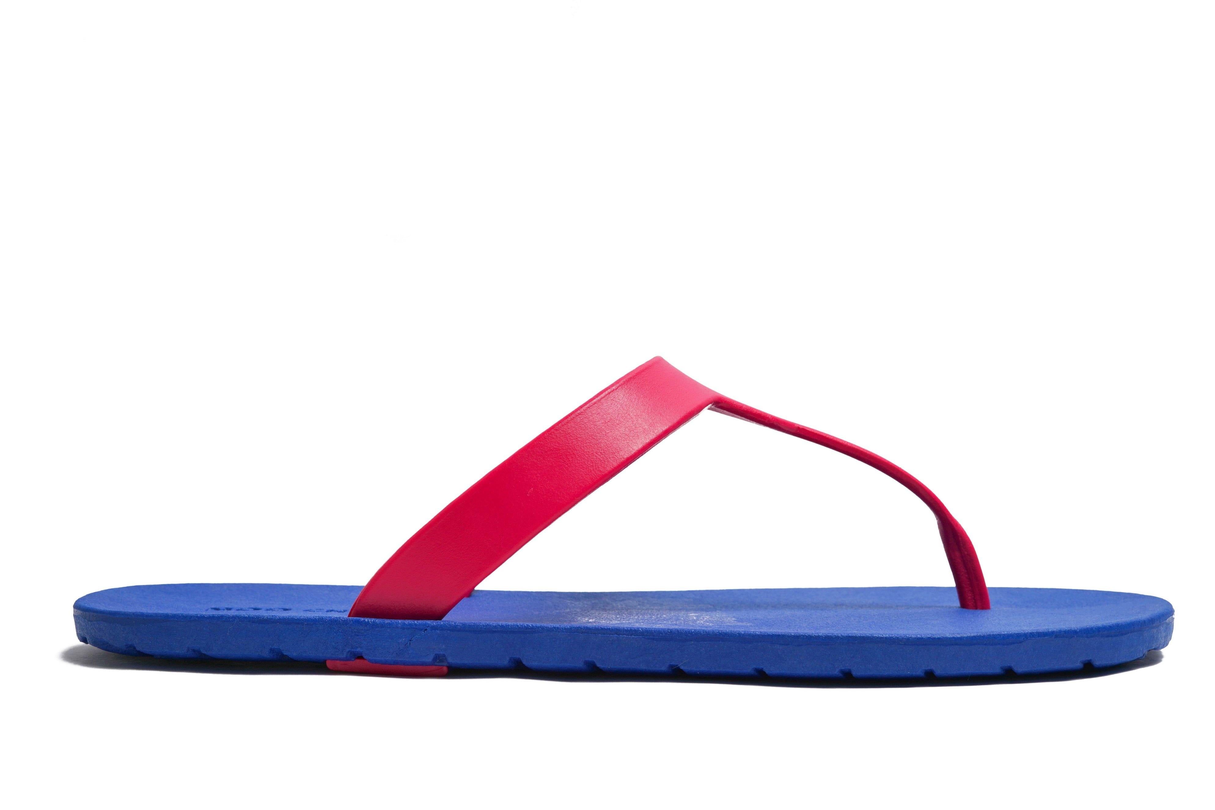 Thongs Blue Sole Pink Strap - Moo Chuu India
