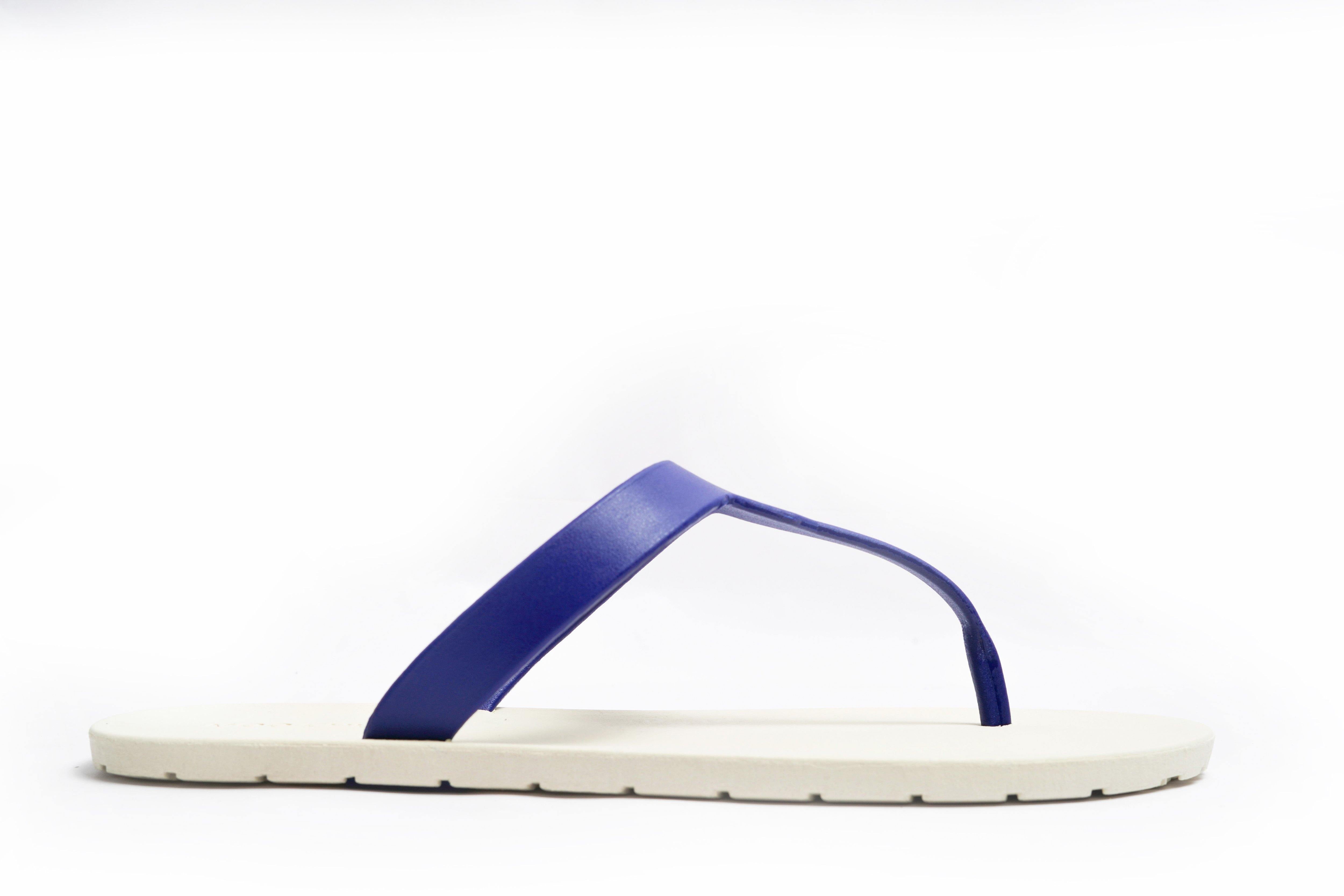 Thongs White Sole Blue Strap - Moo Chuu India