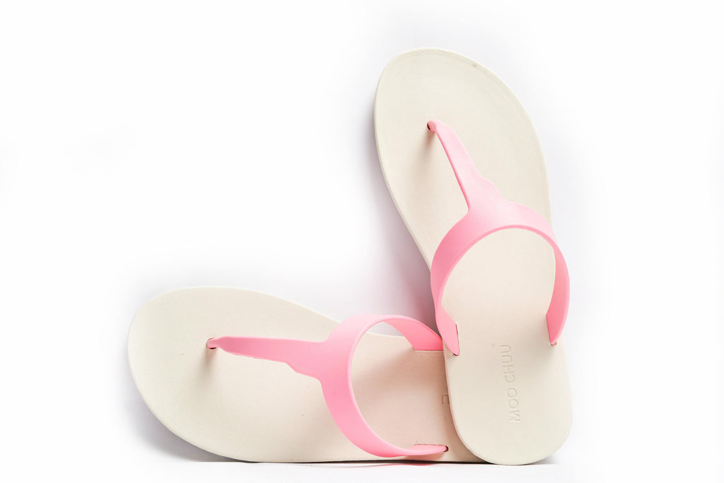 Thongs White Sole Light Pink Strap - Moo Chuu India