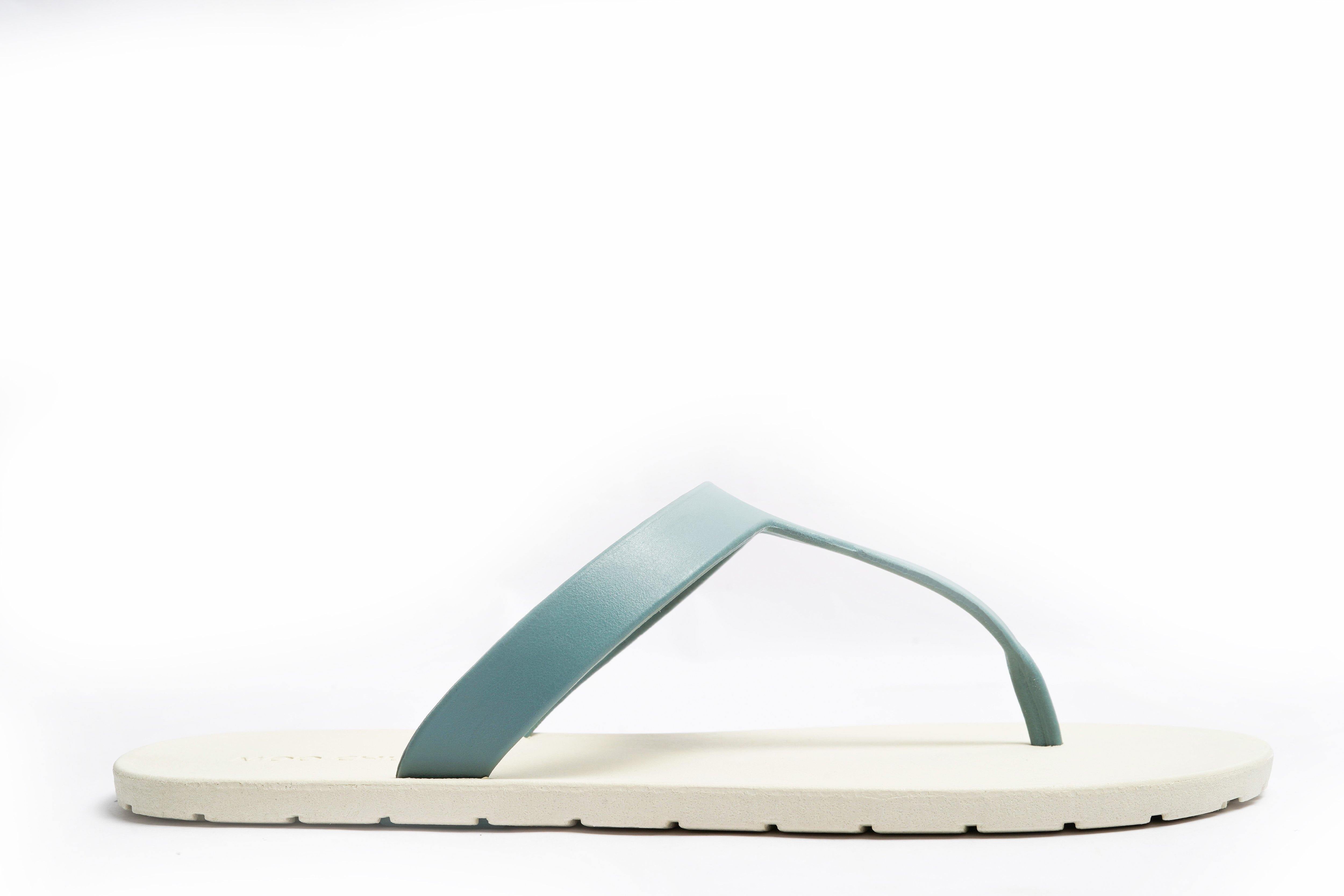 Thongs White Sole Grey Strap - Moo Chuu India