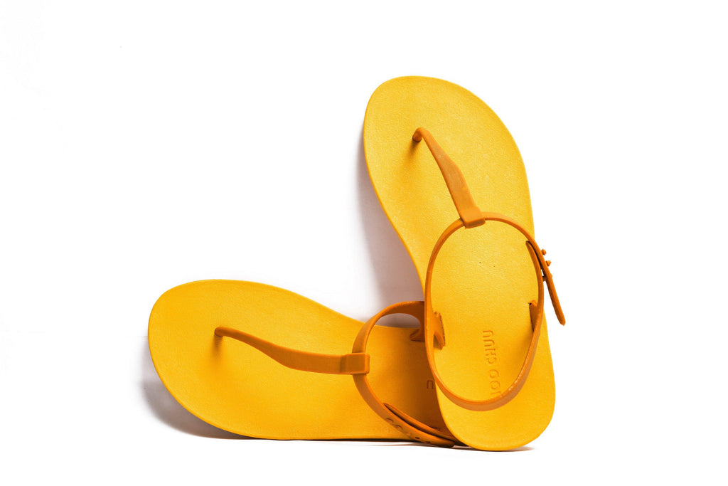 Saily Yellow Sole Caramel Strap - Moo Chuu India