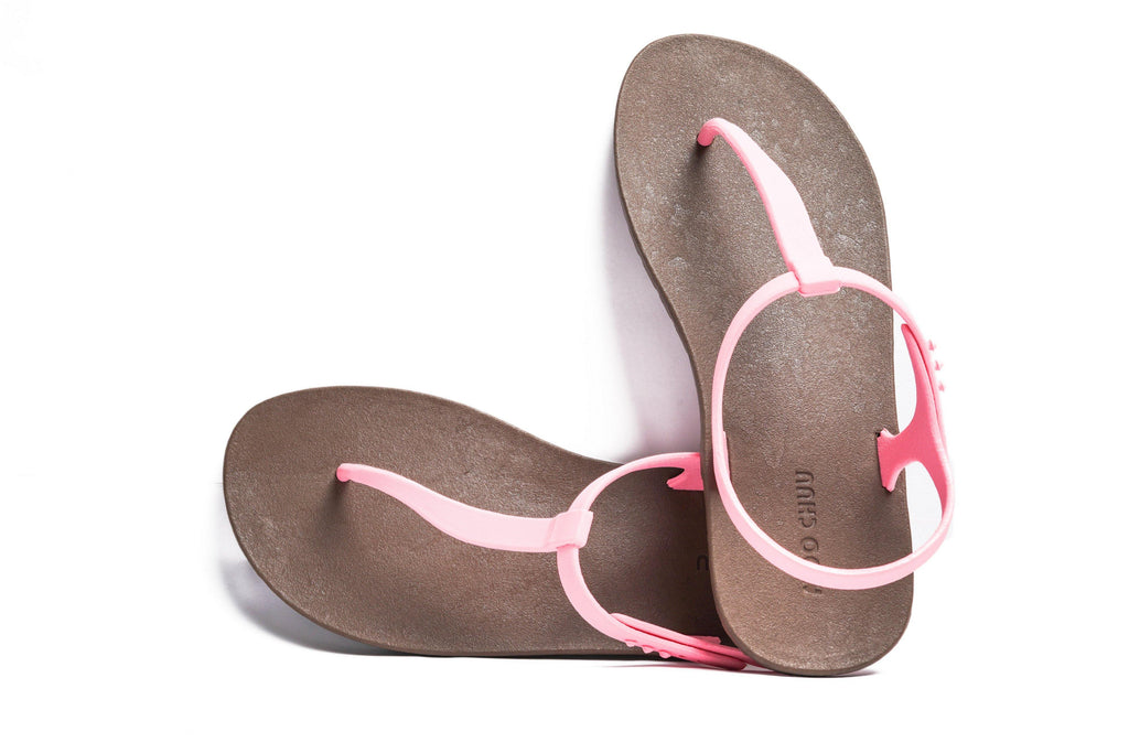 Saily Brown Sole Light Pink Strap - Moo Chuu India