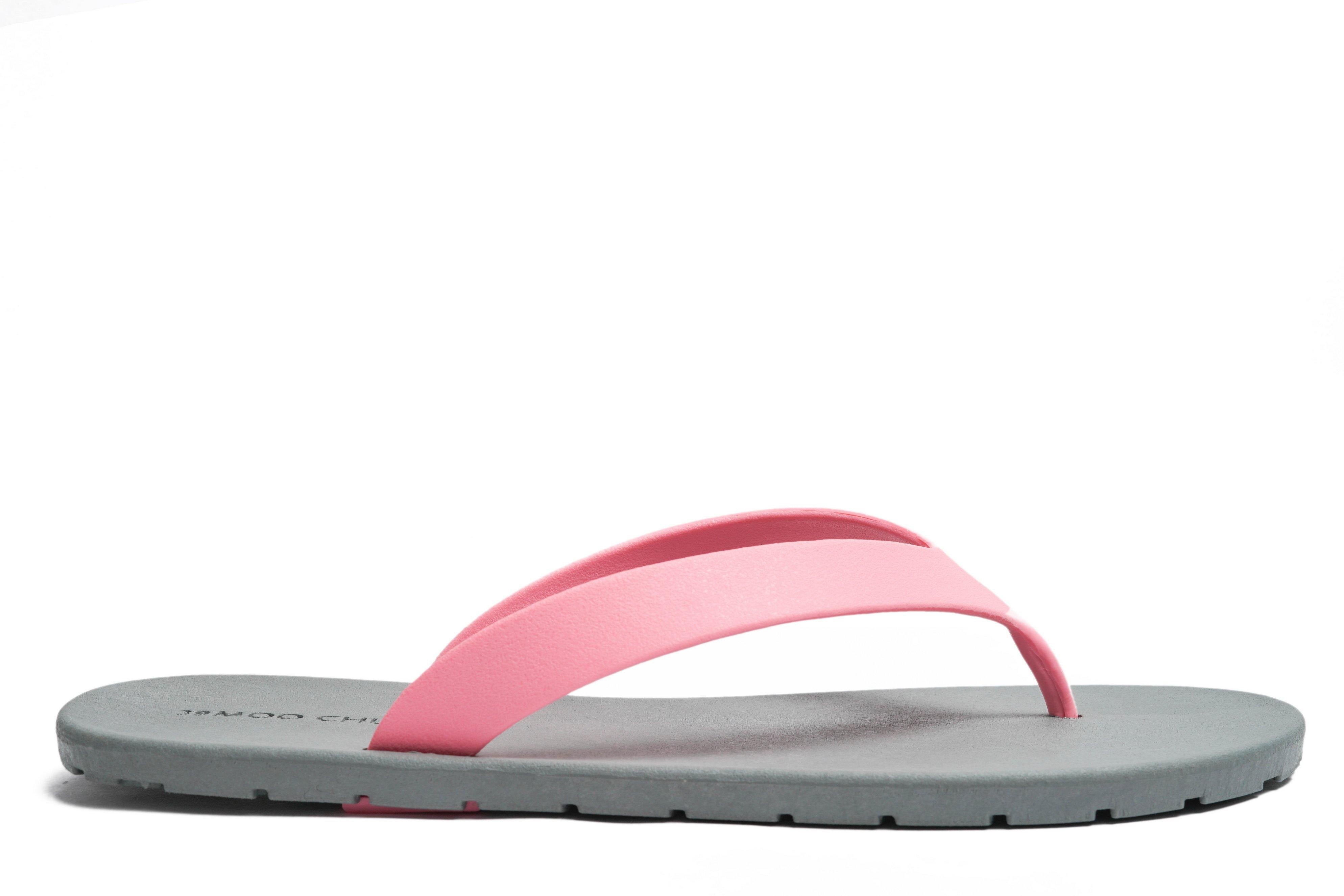Flippy Grey Sole Light Pink Strap - Moo Chuu India