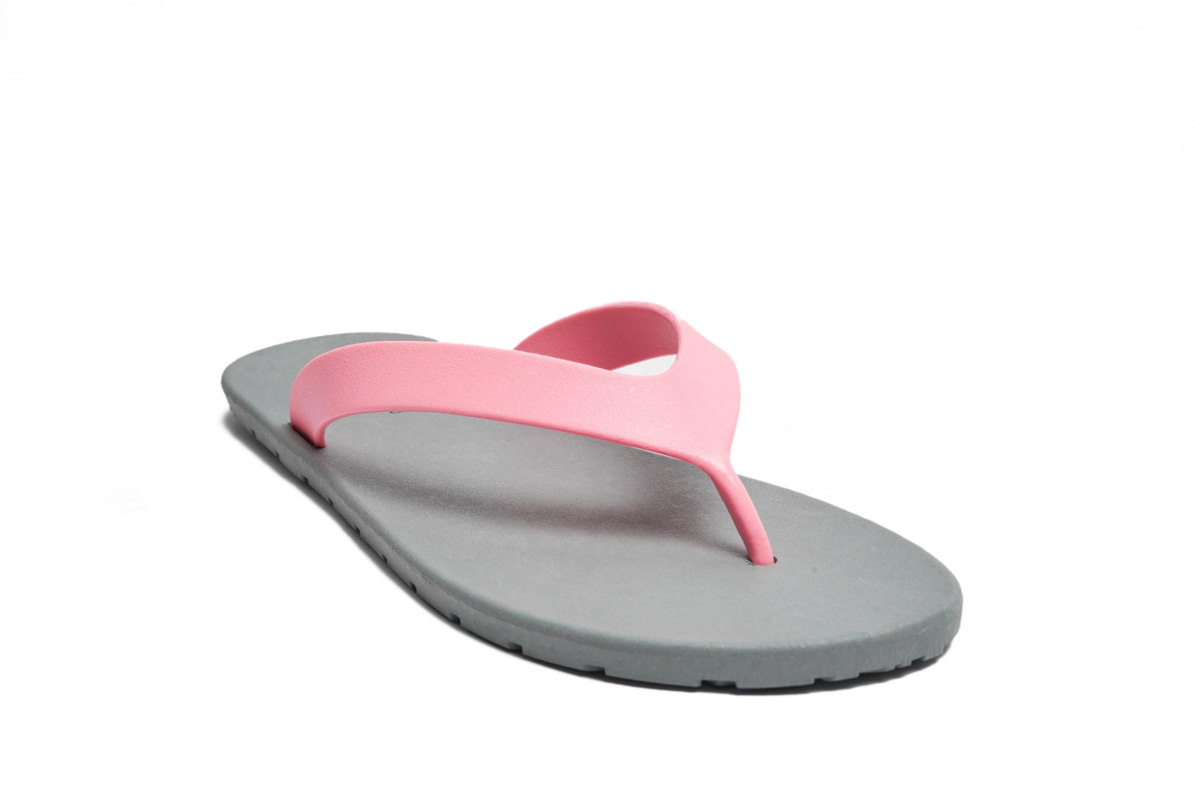 Flippy Grey Sole Light Pink Strap - Moo Chuu India