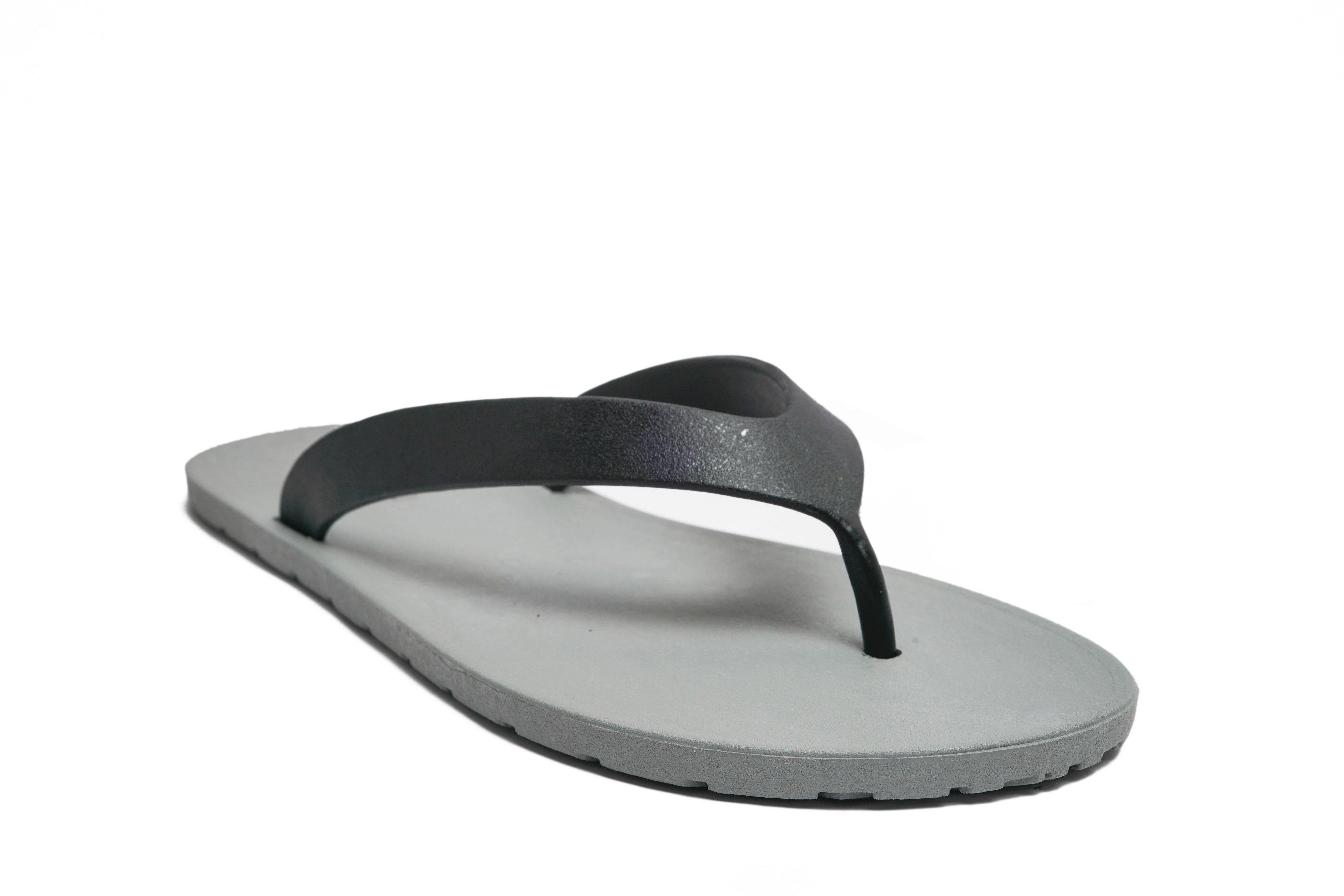 Flippy Grey Sole Black Strap - Moo Chuu India
