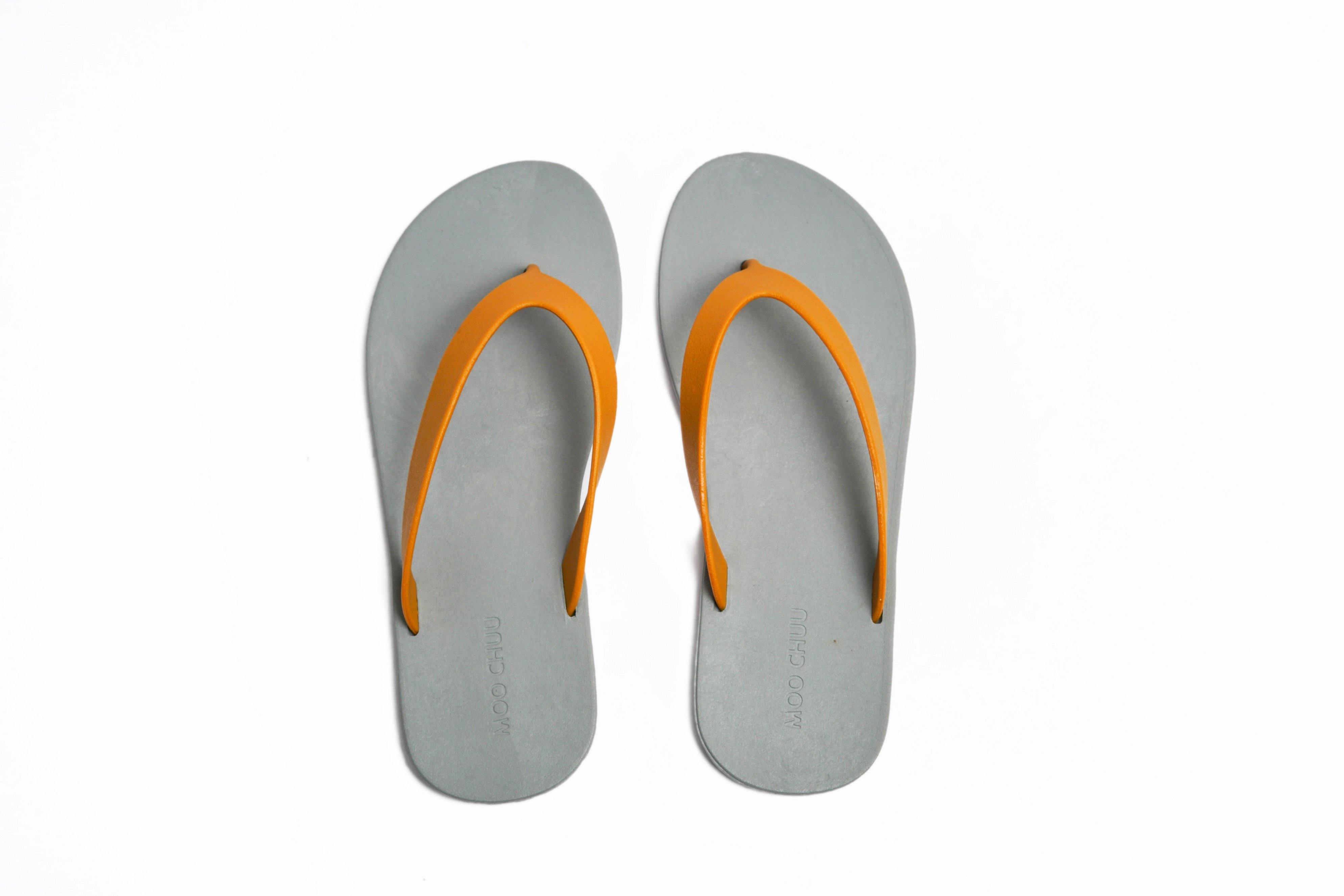 Flippy Grey Sole Caramel Strap - Moo Chuu India