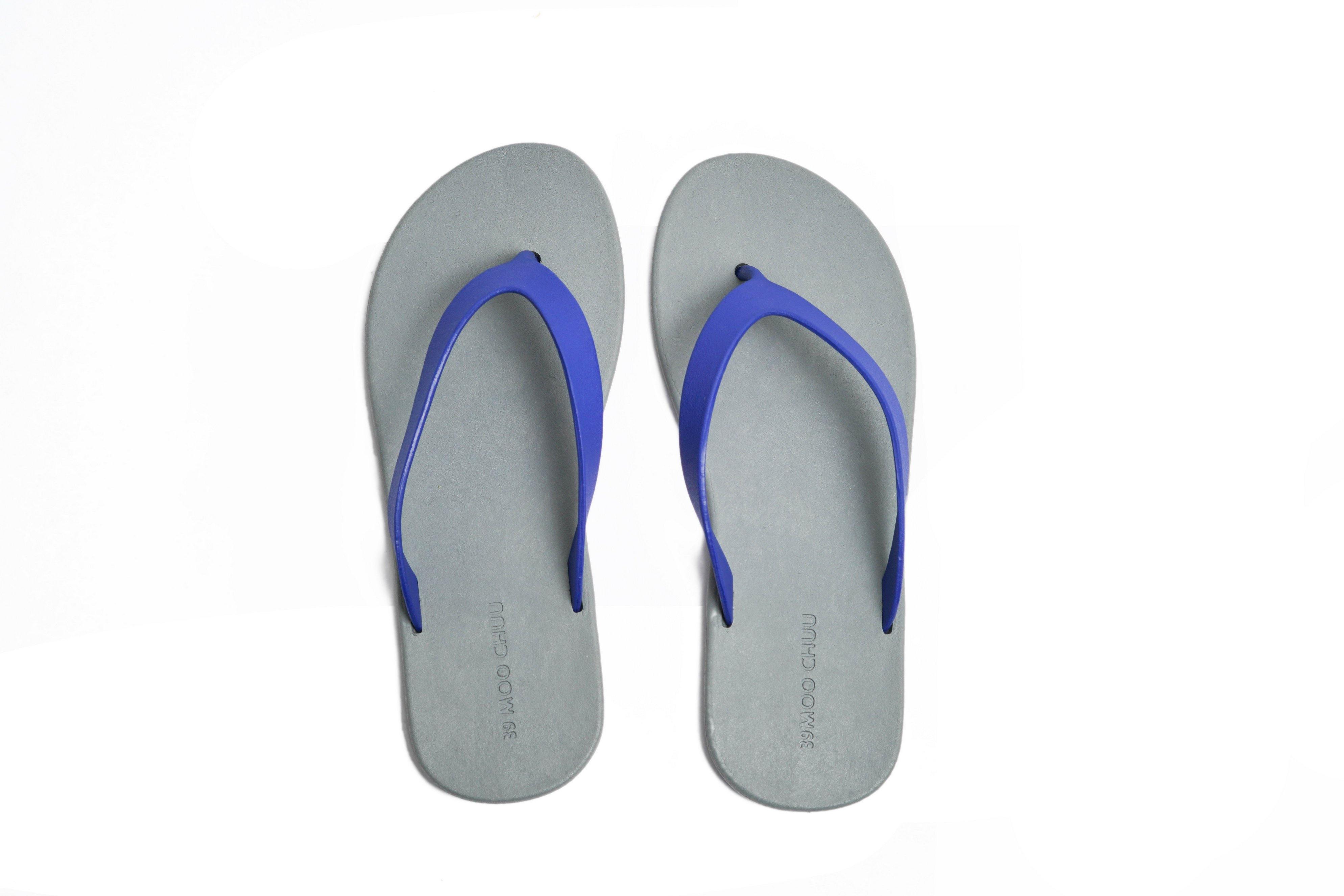 Flippy Grey Sole Blue Strap - Moo Chuu India
