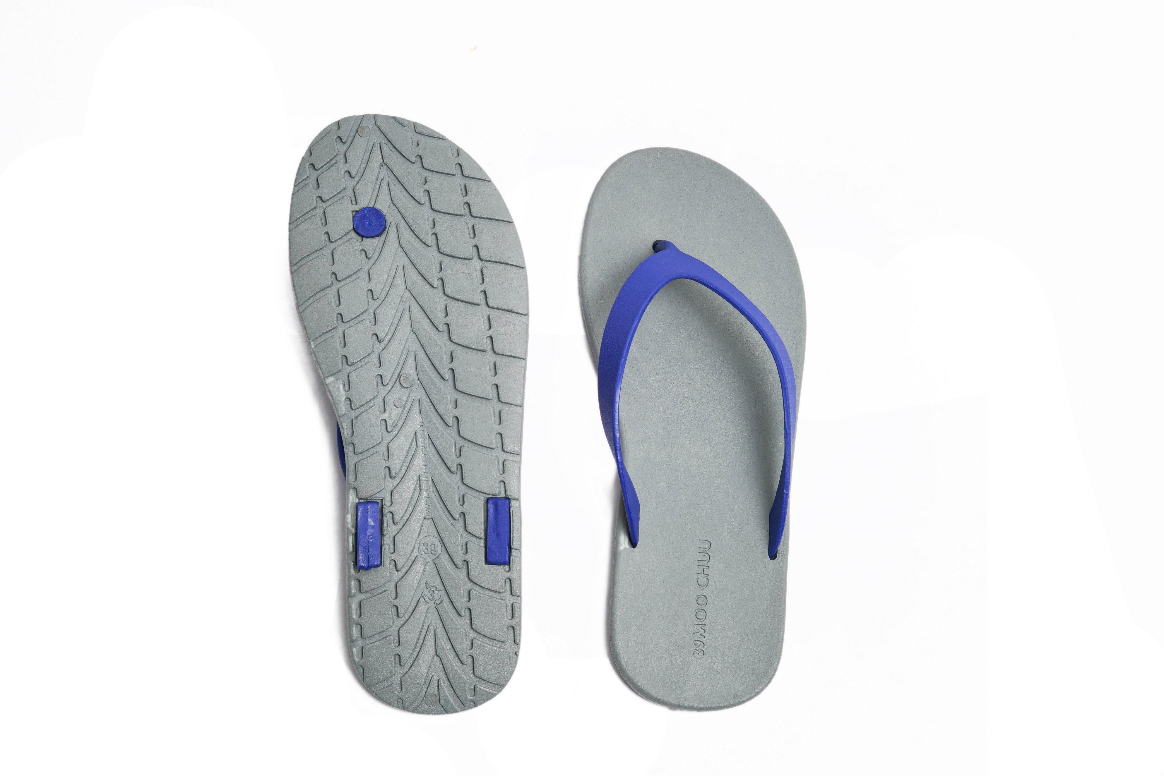 Flippy Grey Sole Blue Strap - Moo Chuu India