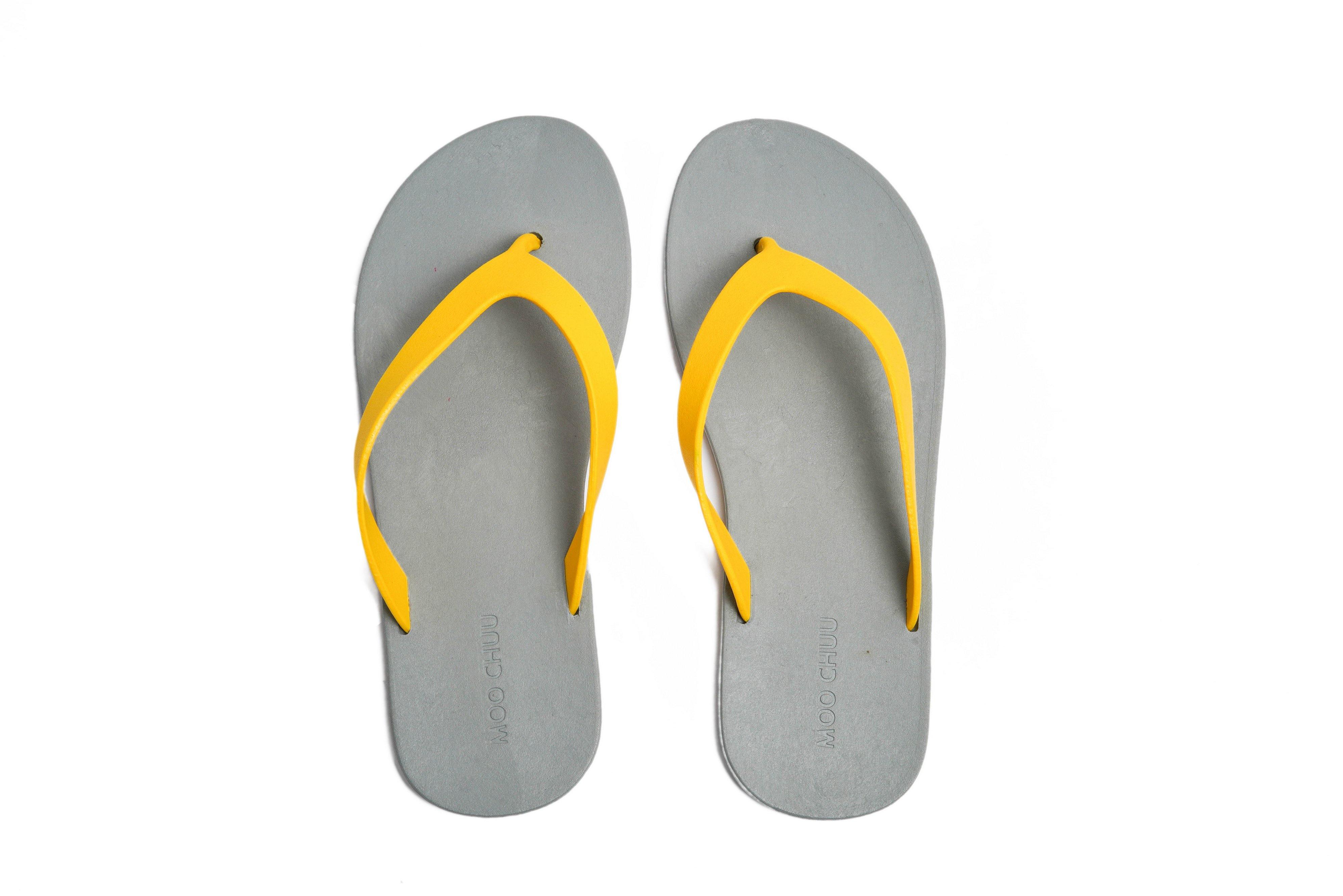 Flippy Grey Sole Yellow Strap - Moo Chuu India