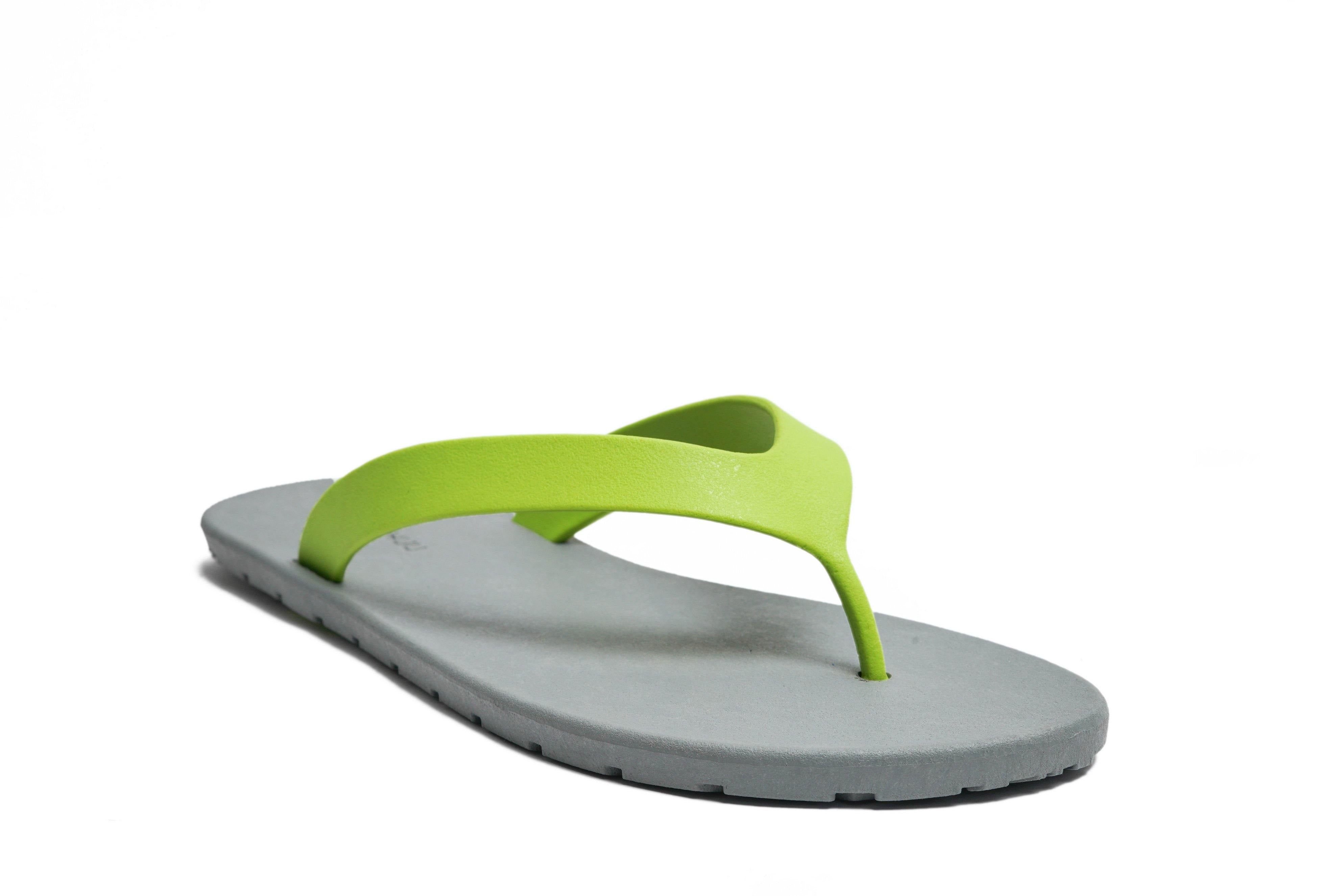 Flippy Grey Sole Lime Strap - Moo Chuu India