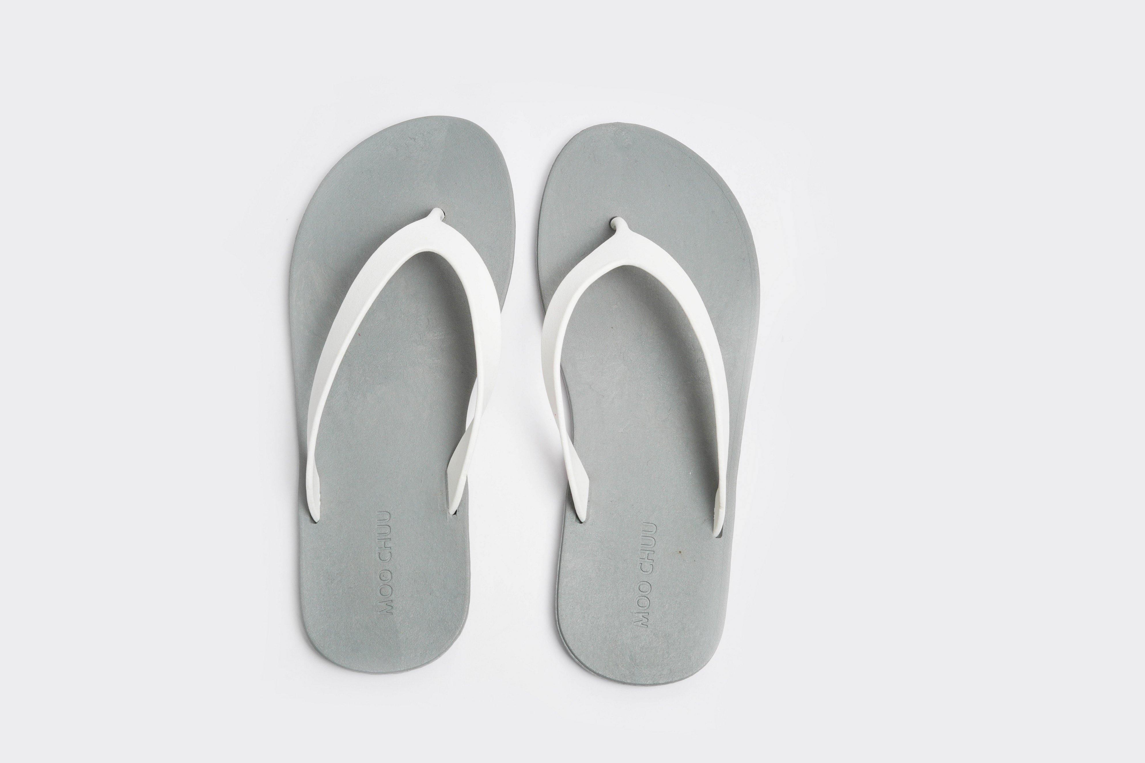 Flippy Grey Sole White Strap - Moo Chuu India