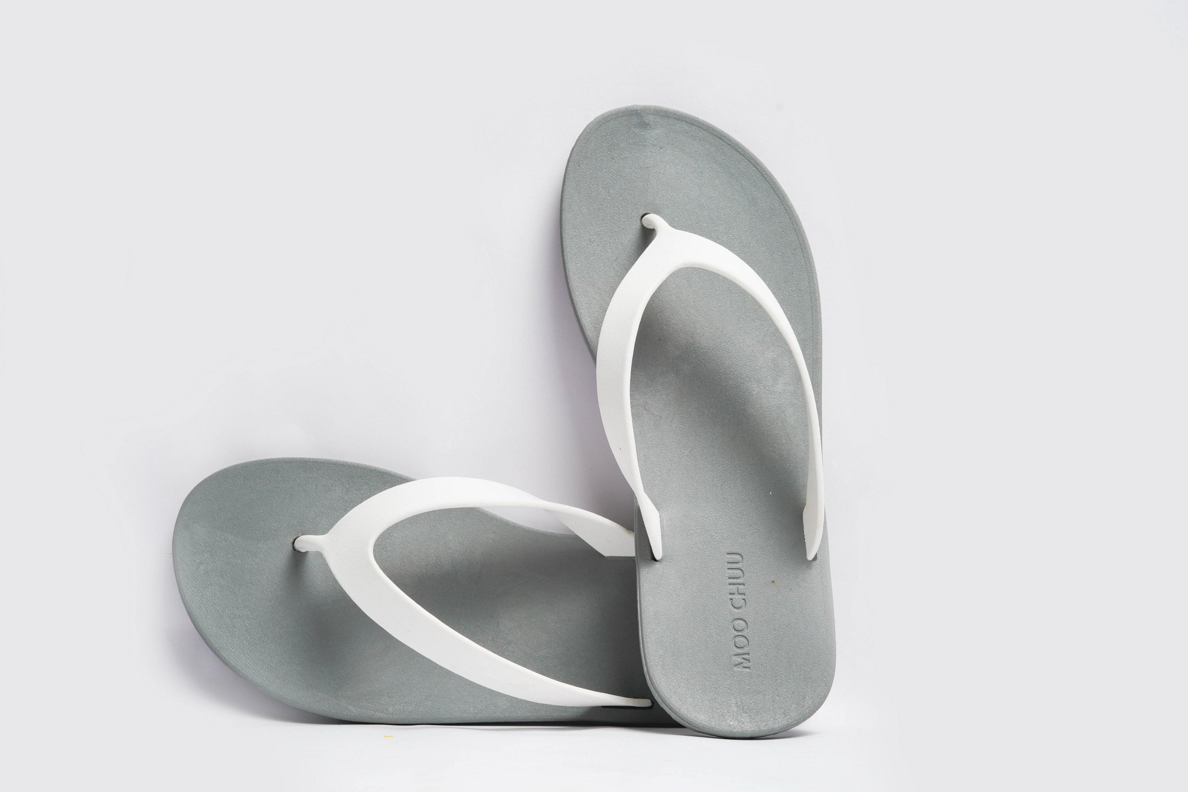 Flippy Grey Sole White Strap - Moo Chuu India