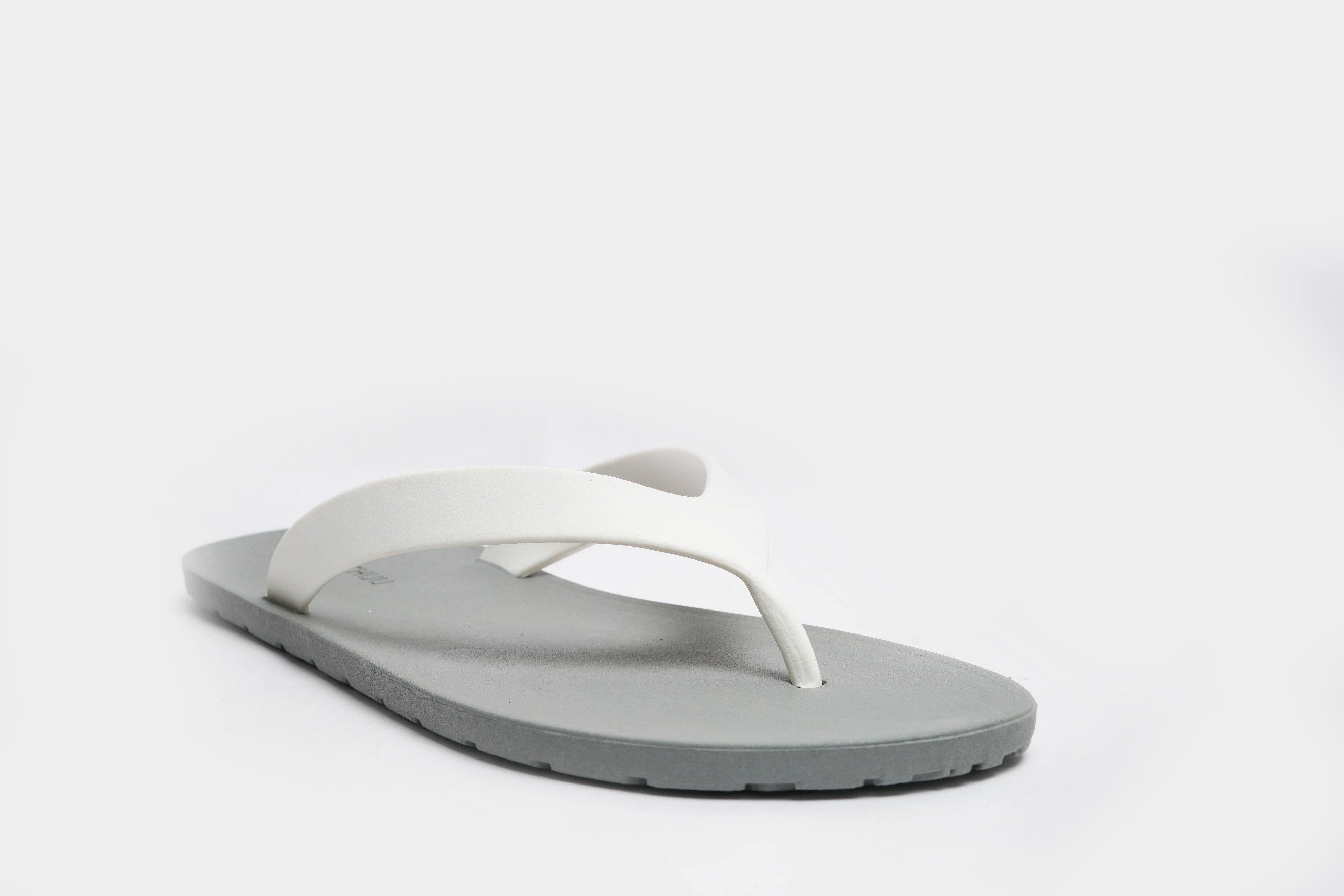 Flippy Grey Sole White Strap - Moo Chuu India