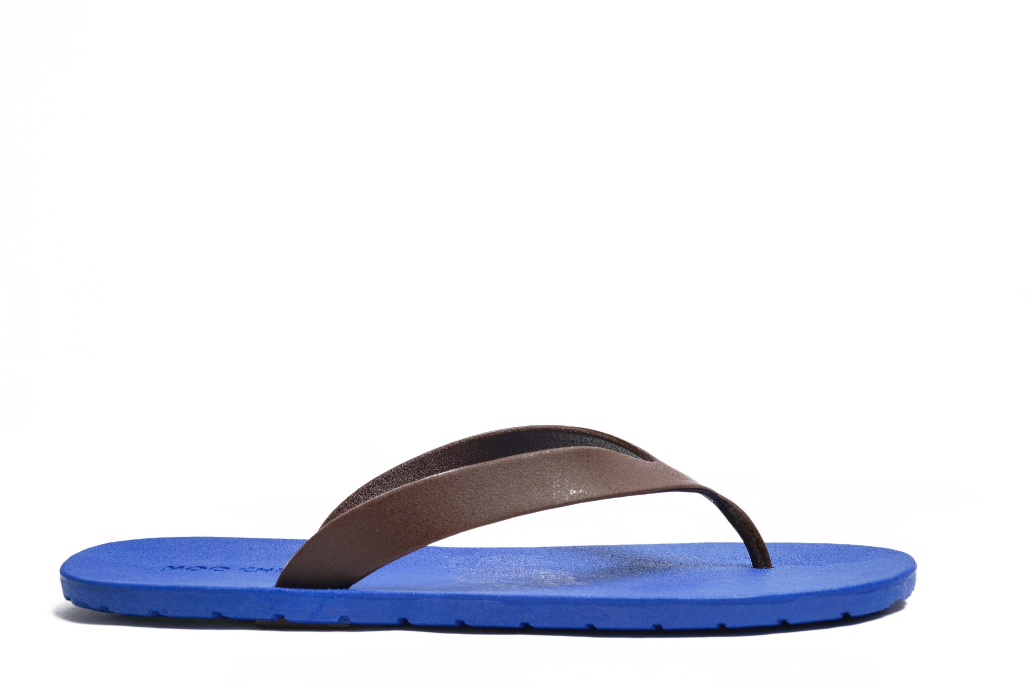 Flippy Blue Sole Brown Strap - Moo Chuu India