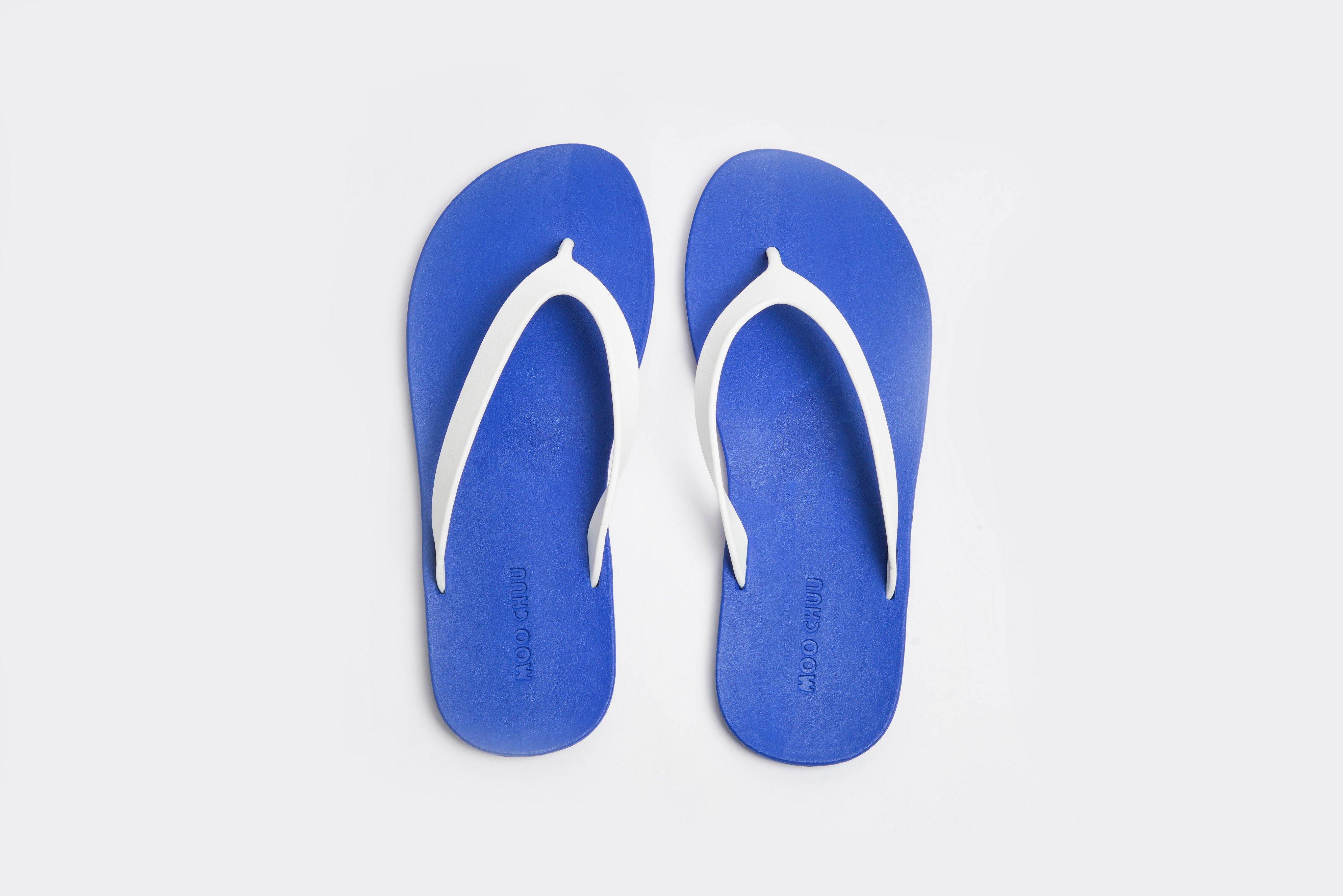 Flippy Blue Sole White Strap - Moo Chuu India