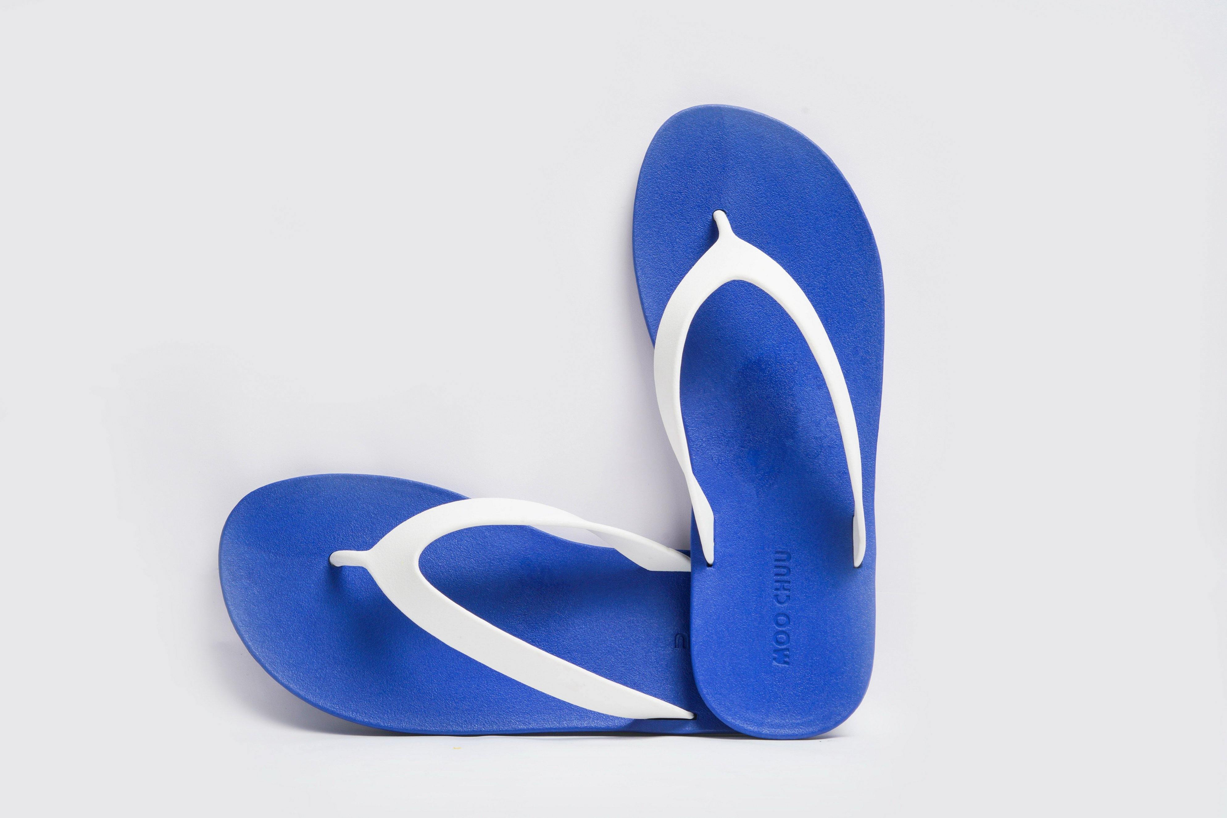 Flippy Blue Sole White Strap - Moo Chuu India