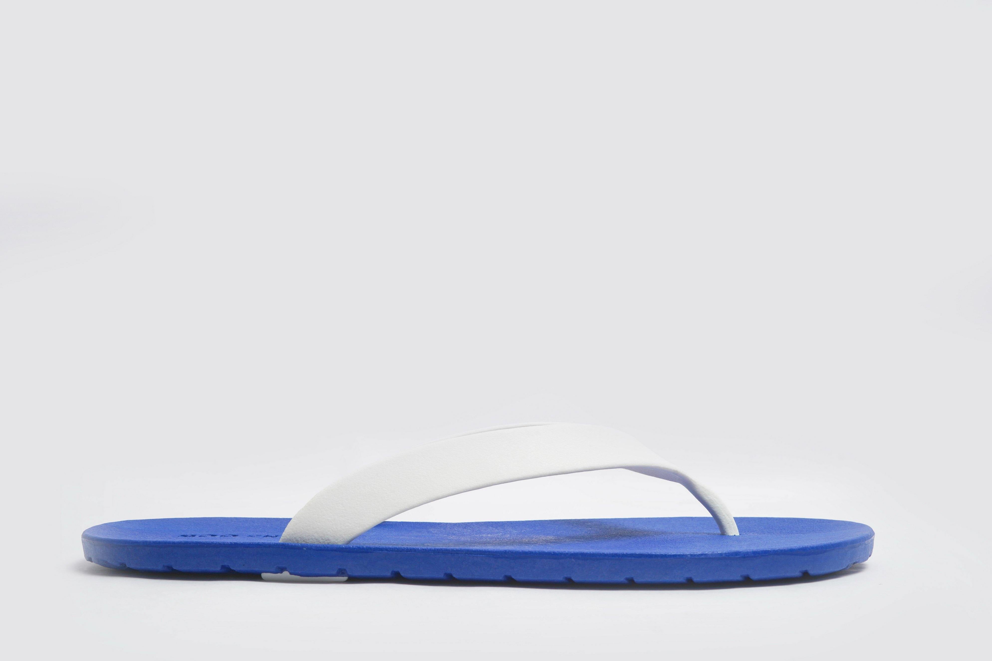 Flippy Blue Sole White Strap - Moo Chuu India