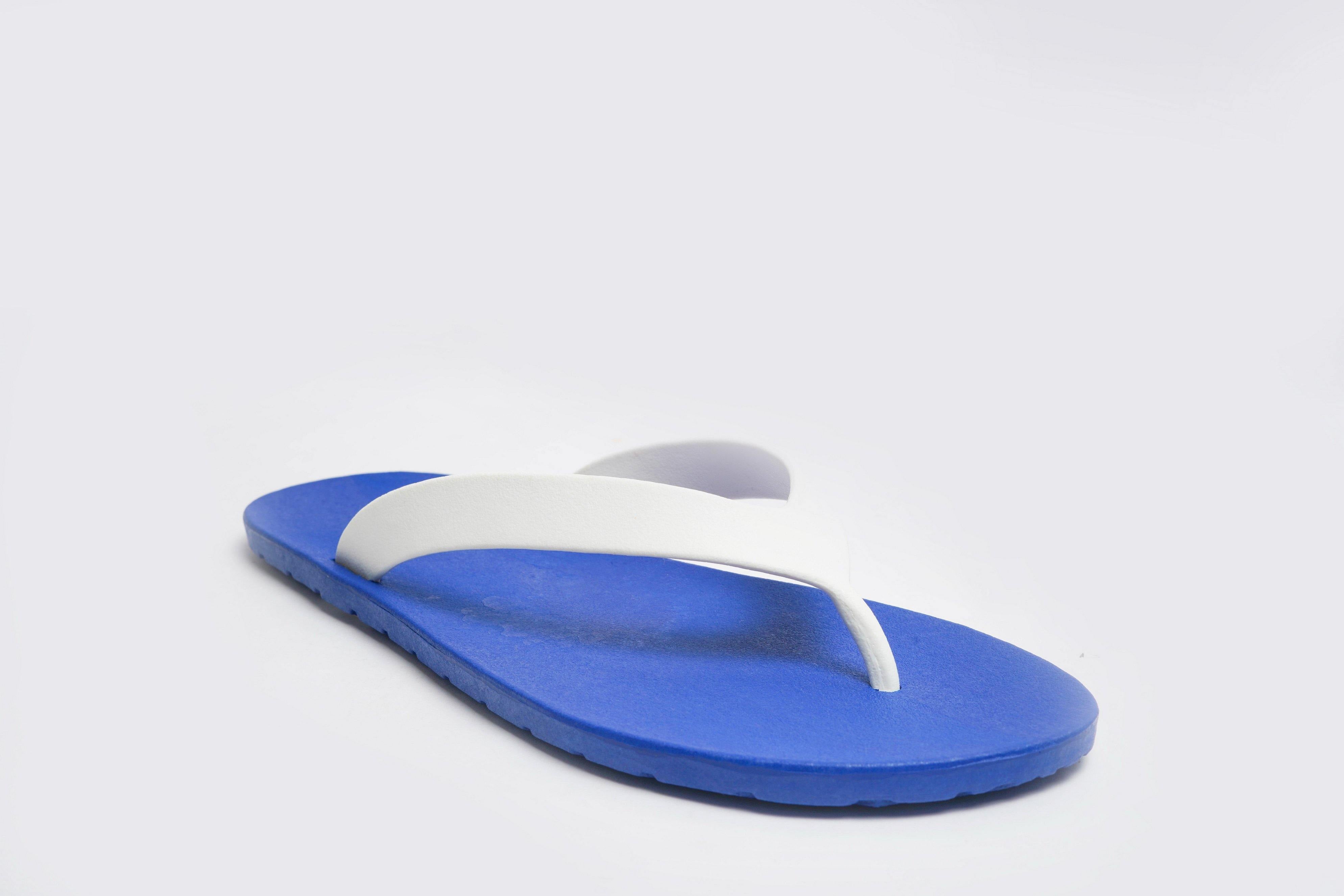 Flippy Blue Sole White Strap - Moo Chuu India