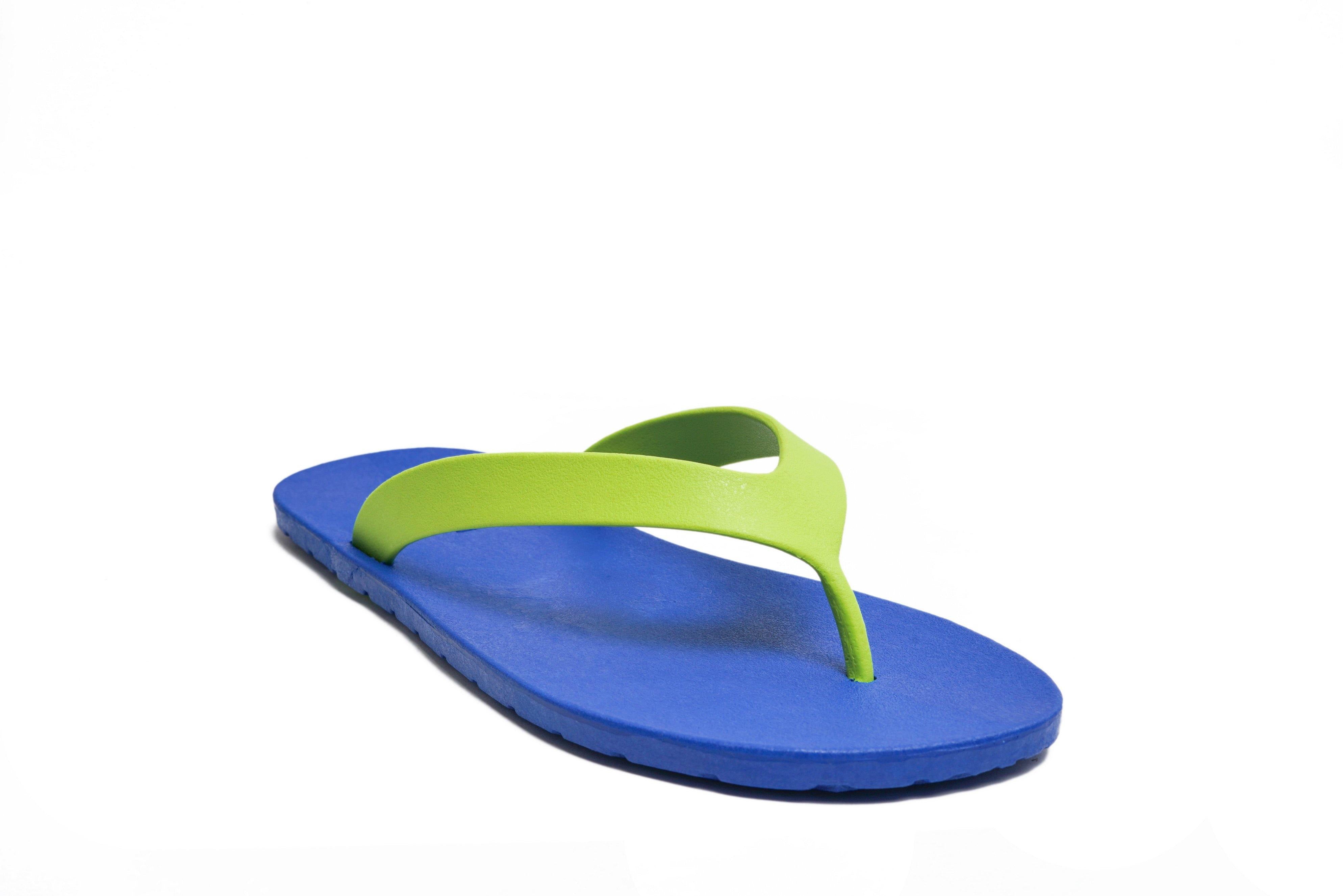 Flippy Blue Sole Lime Strap - Moo Chuu India