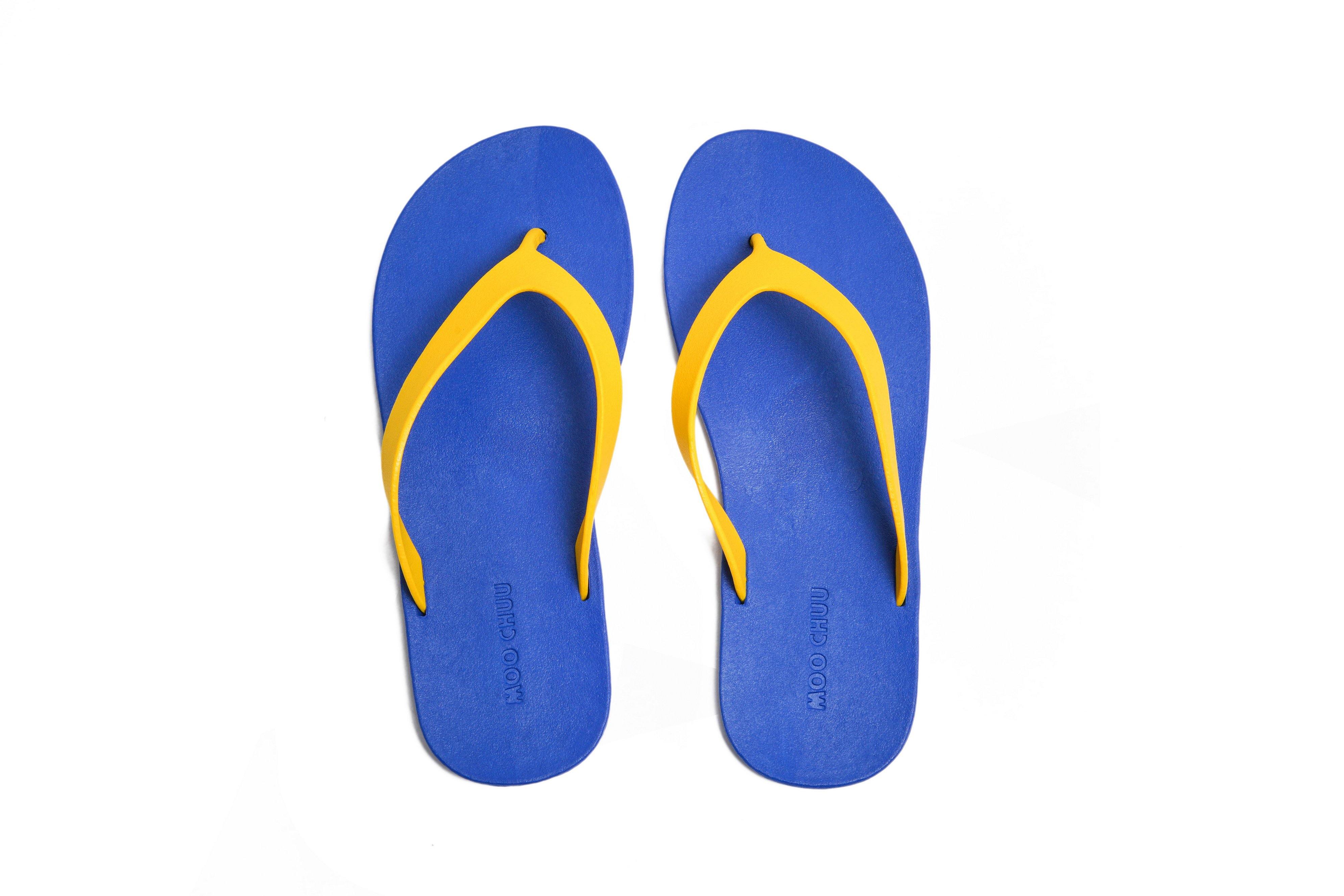 Flippy Blue Sole Yellow Strap - Moo Chuu India