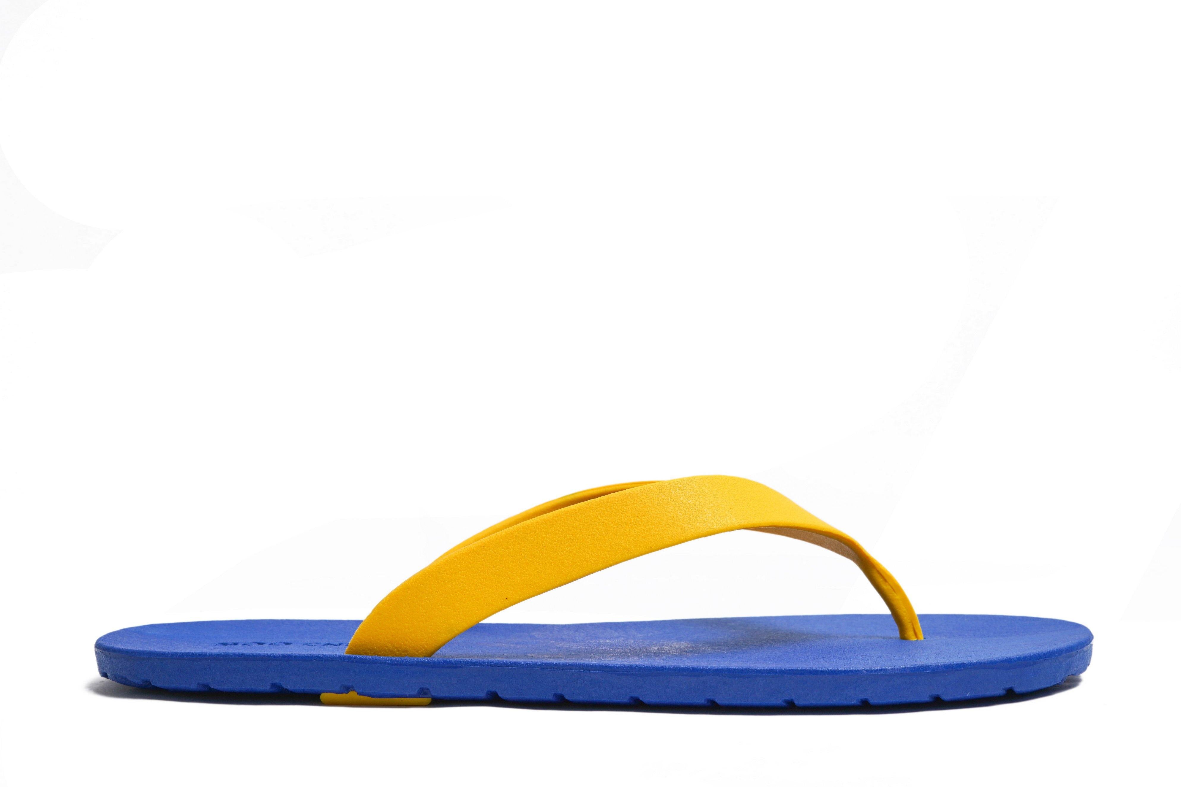 Flippy Blue Sole Yellow Strap - Moo Chuu India