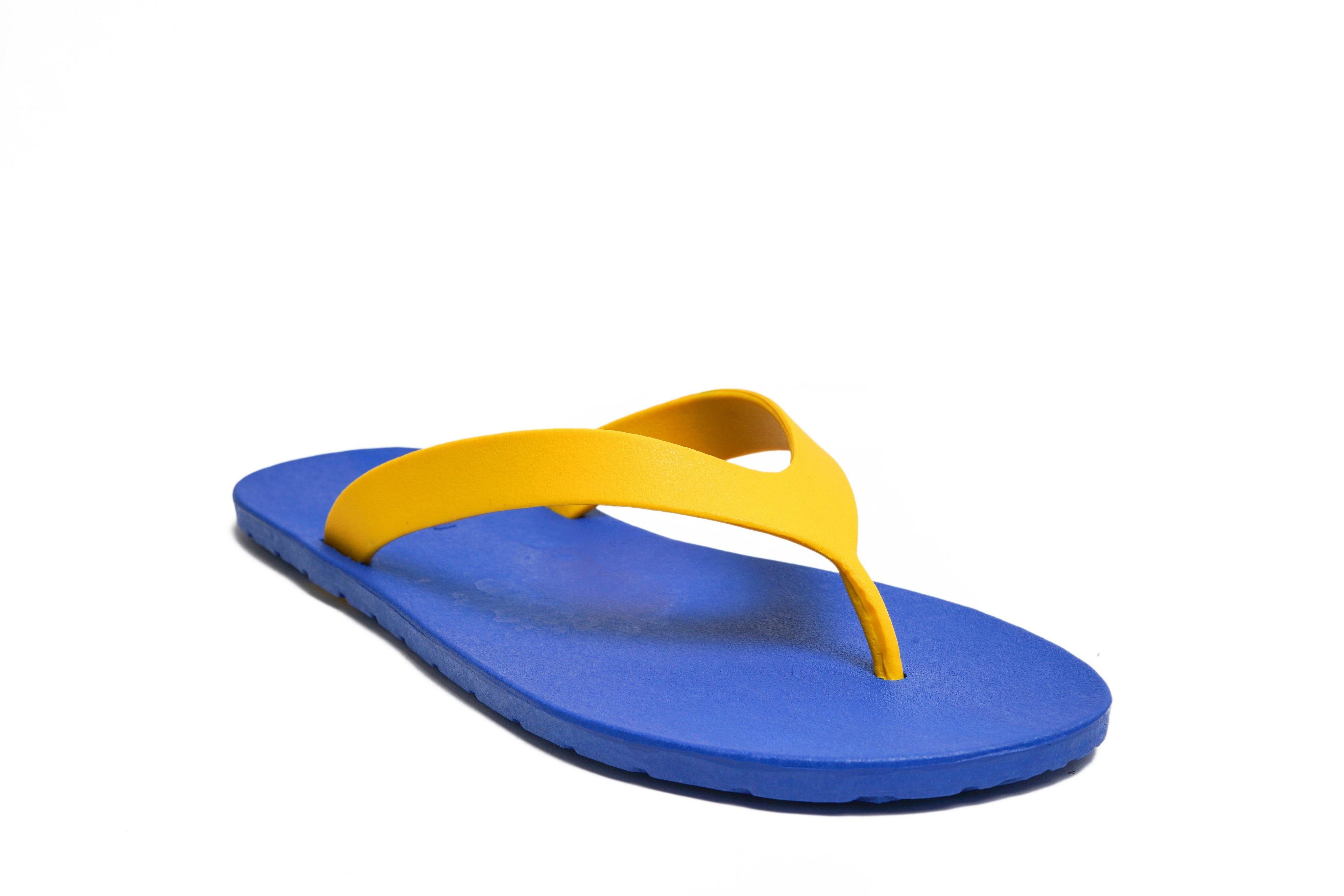 Flippy Blue Sole Yellow Strap - Moo Chuu India