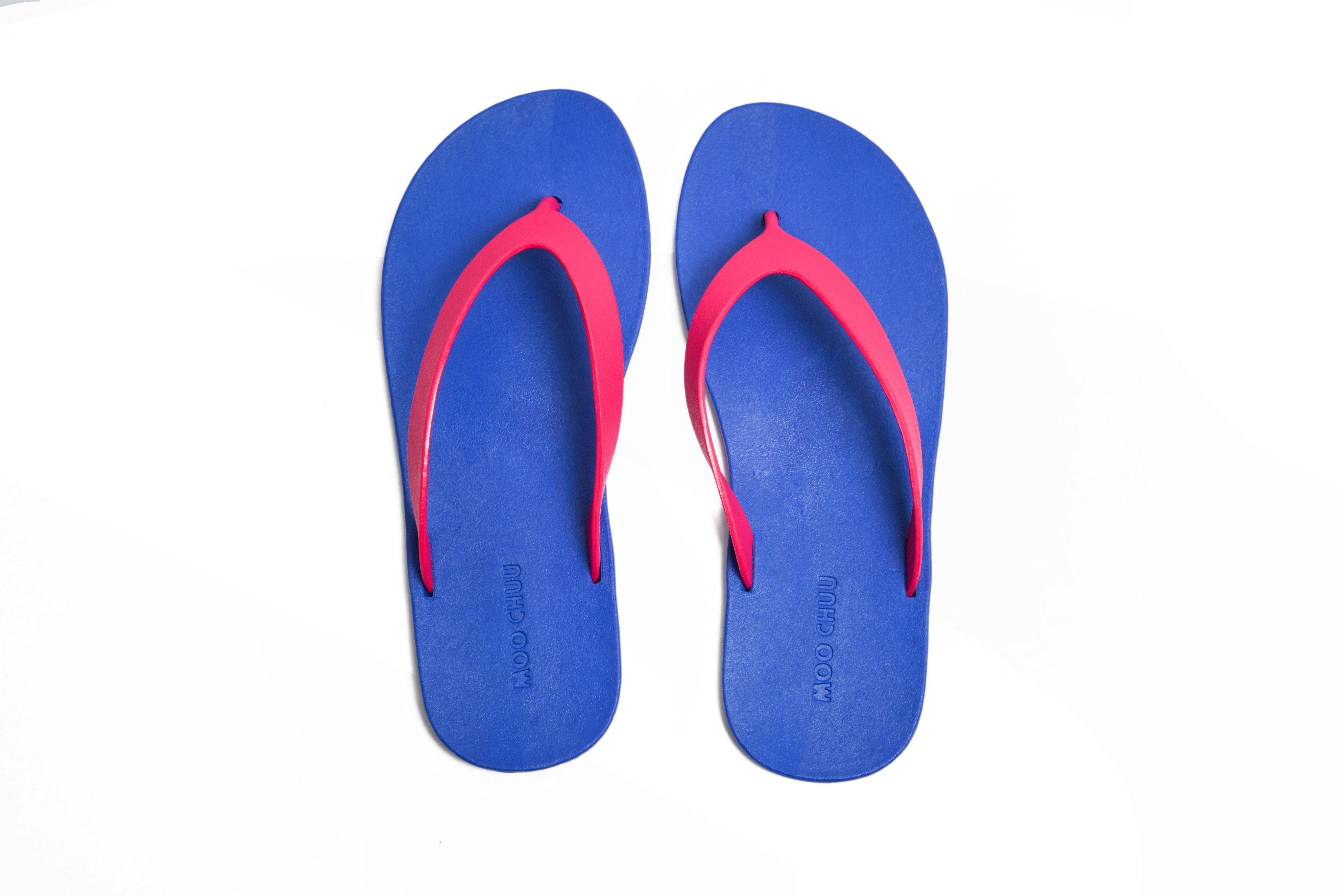 Flippy Blue Sole Pink Strap - Moo Chuu India