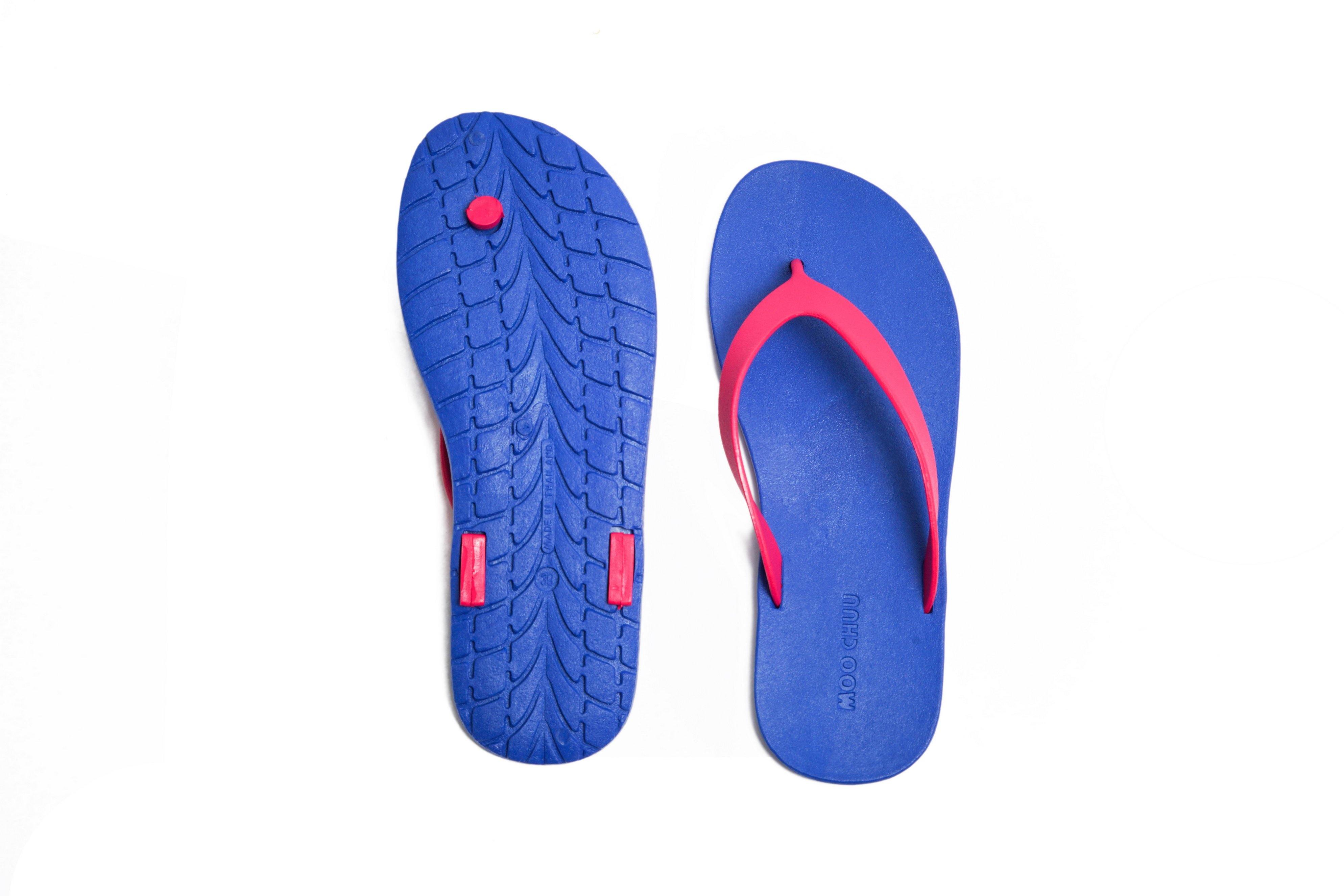 Flippy Blue Sole Pink Strap - Moo Chuu India