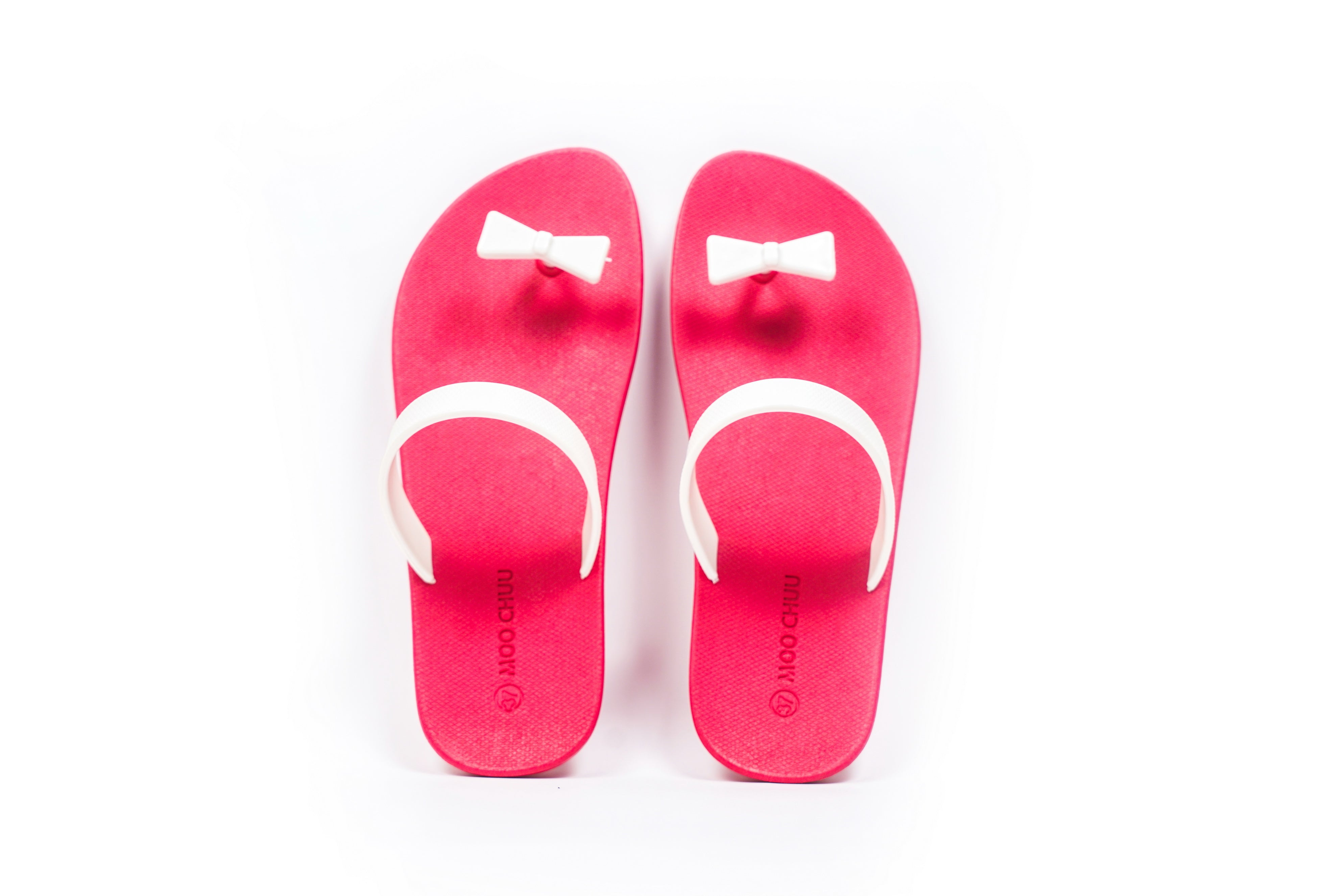 Sweety Bow Pink Sole White Strap