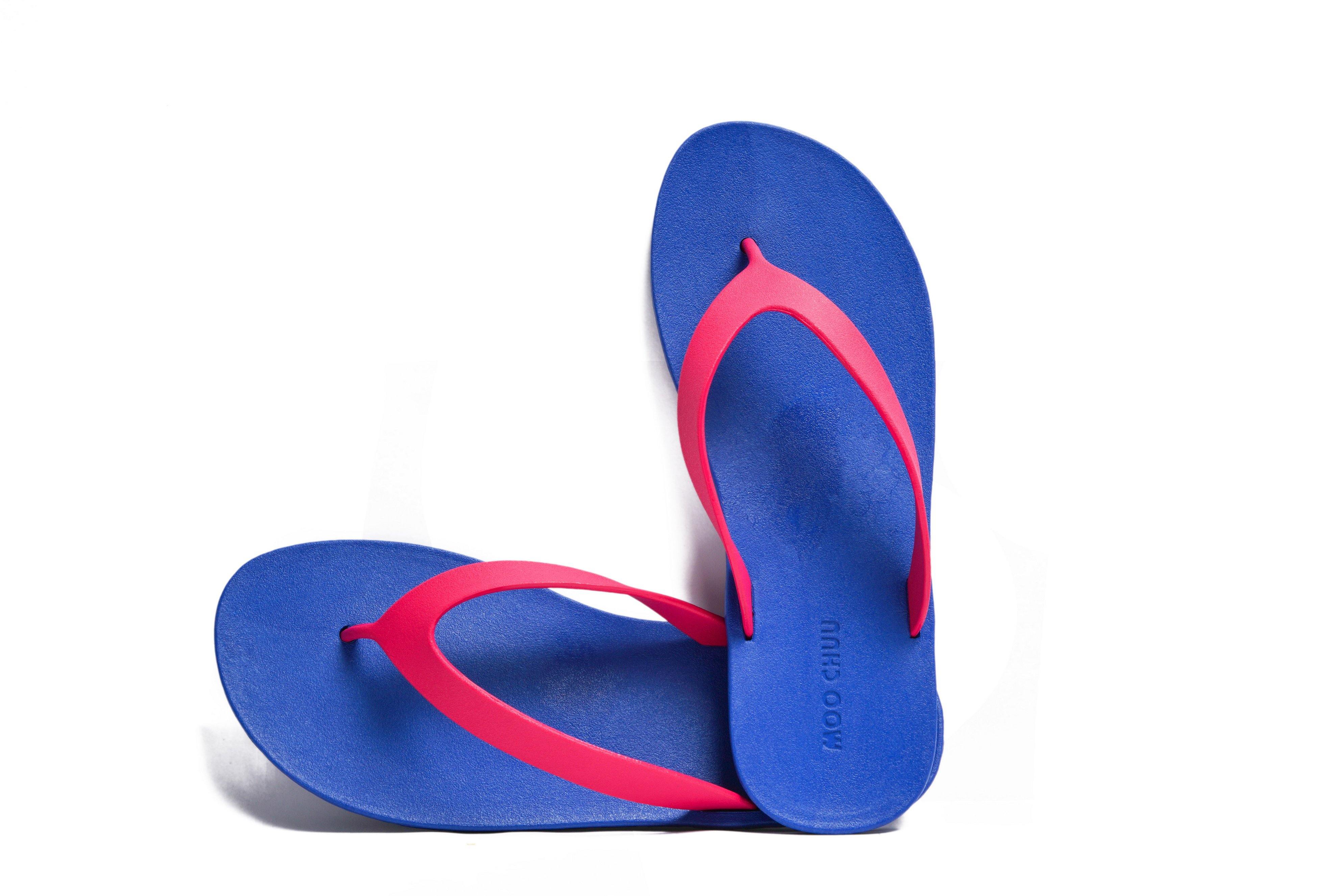 Flippy Blue Sole Pink Strap - Moo Chuu India