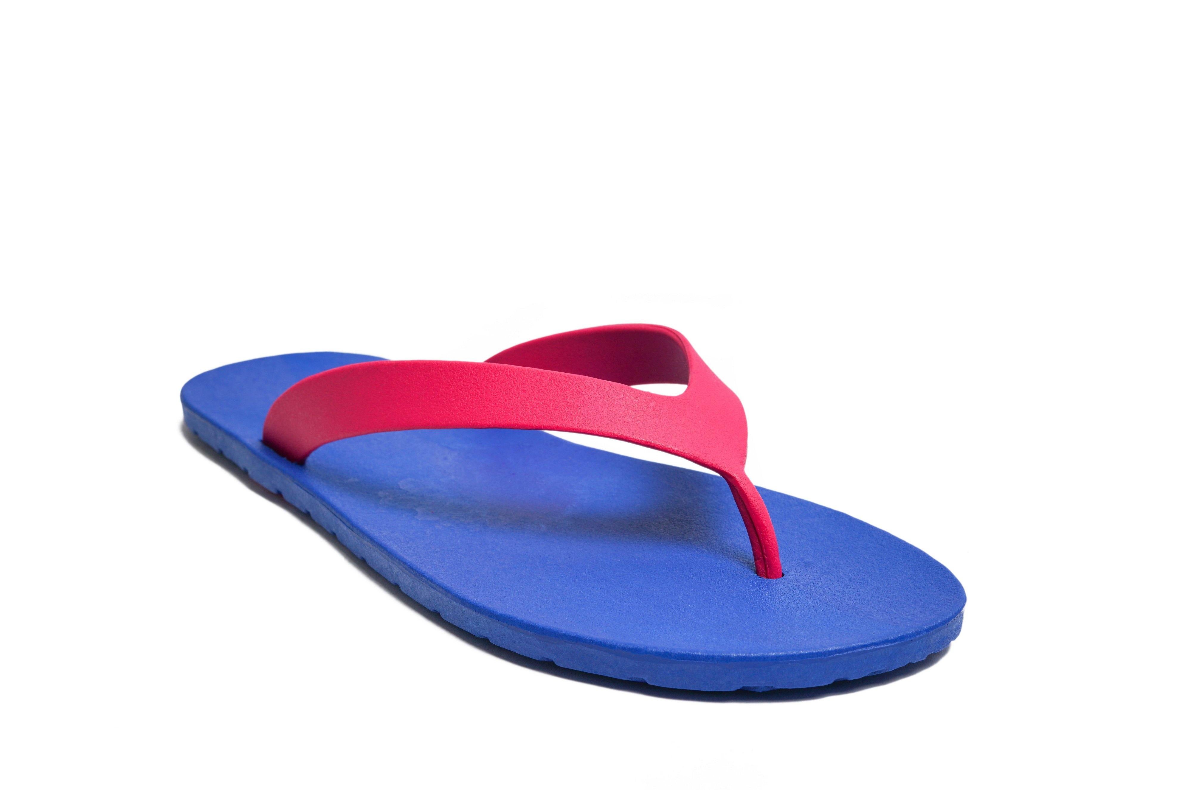 Flippy Blue Sole Pink Strap - Moo Chuu India