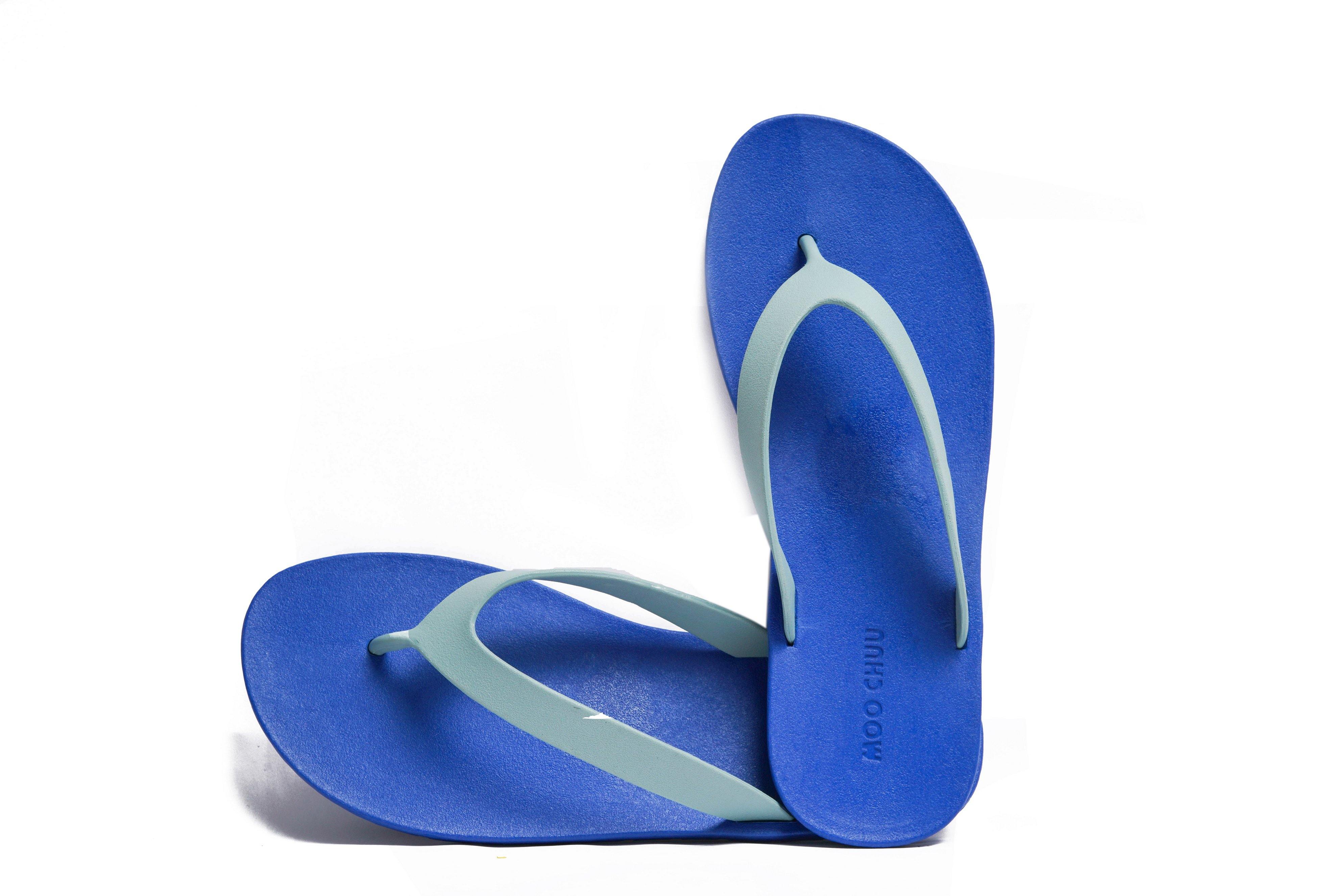 Flippy Blue Sole Grey Strap - Moo Chuu India