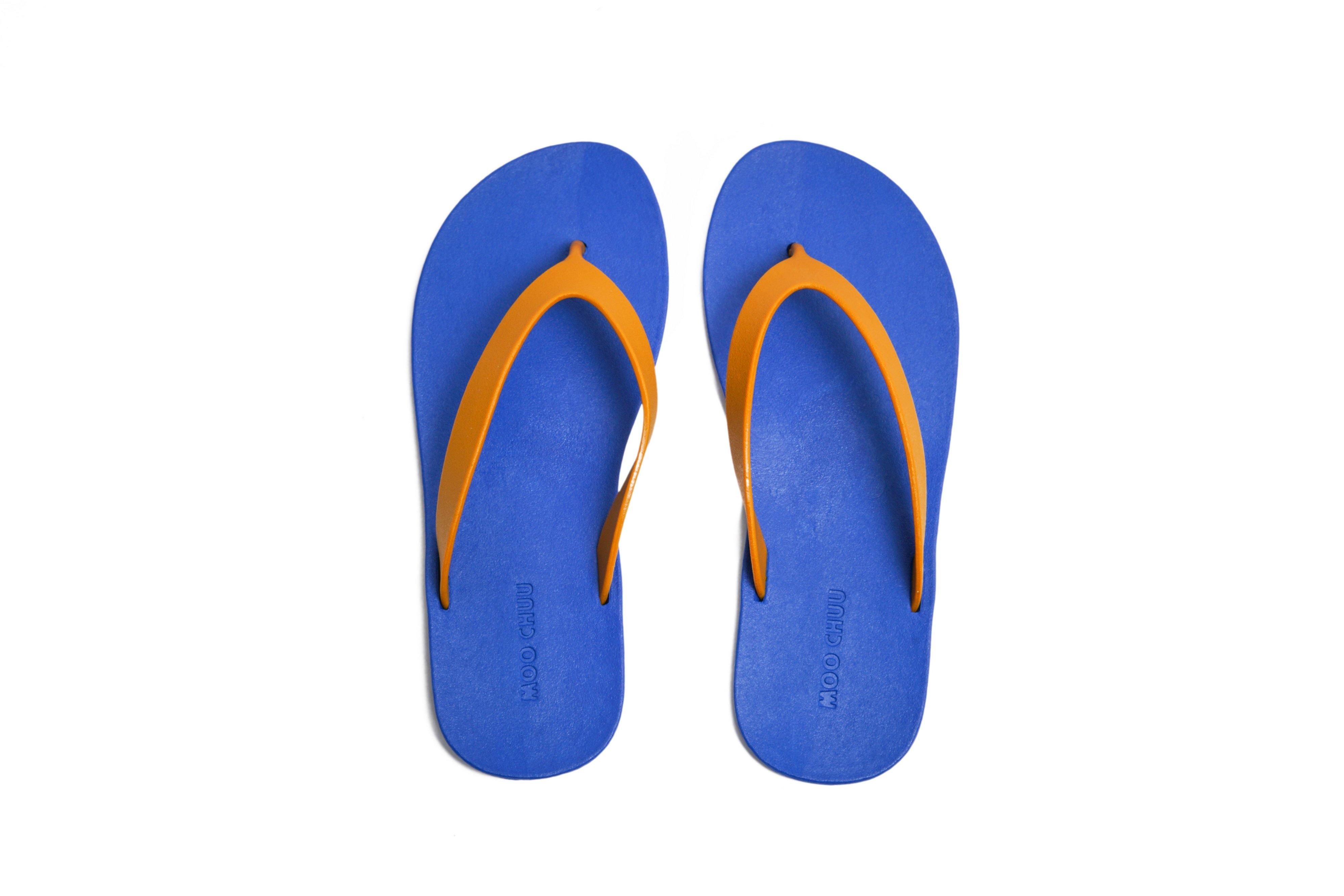 Flippy Blue Sole Caramel Strap - Moo Chuu India
