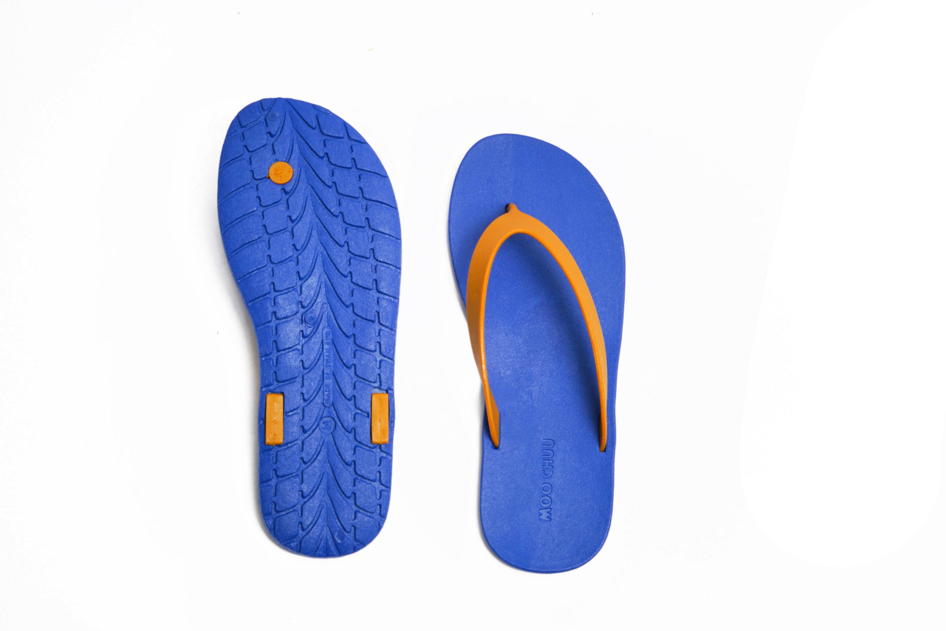 Flippy Blue Sole Caramel Strap - Moo Chuu India