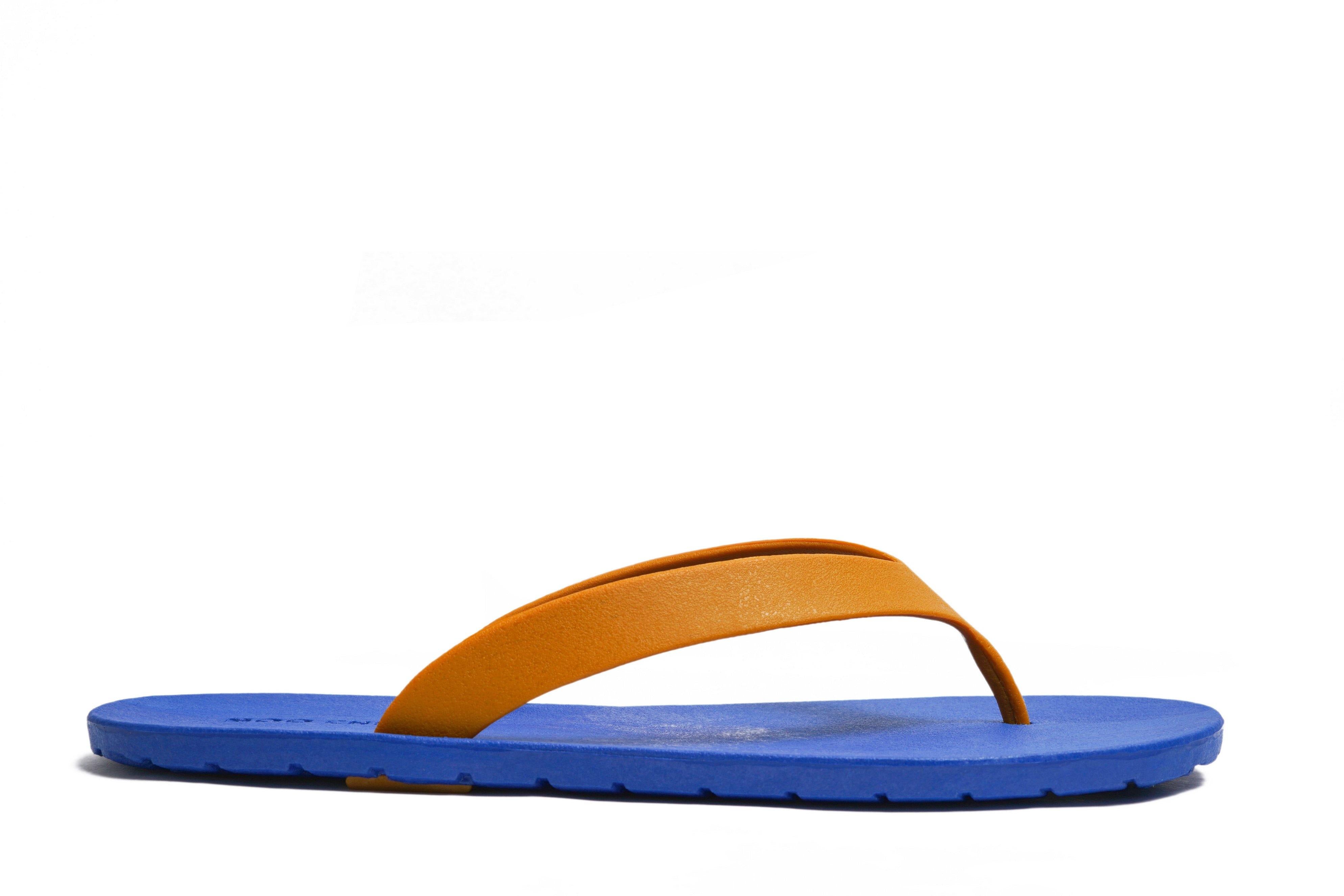 Flippy Blue Sole Caramel Strap - Moo Chuu India