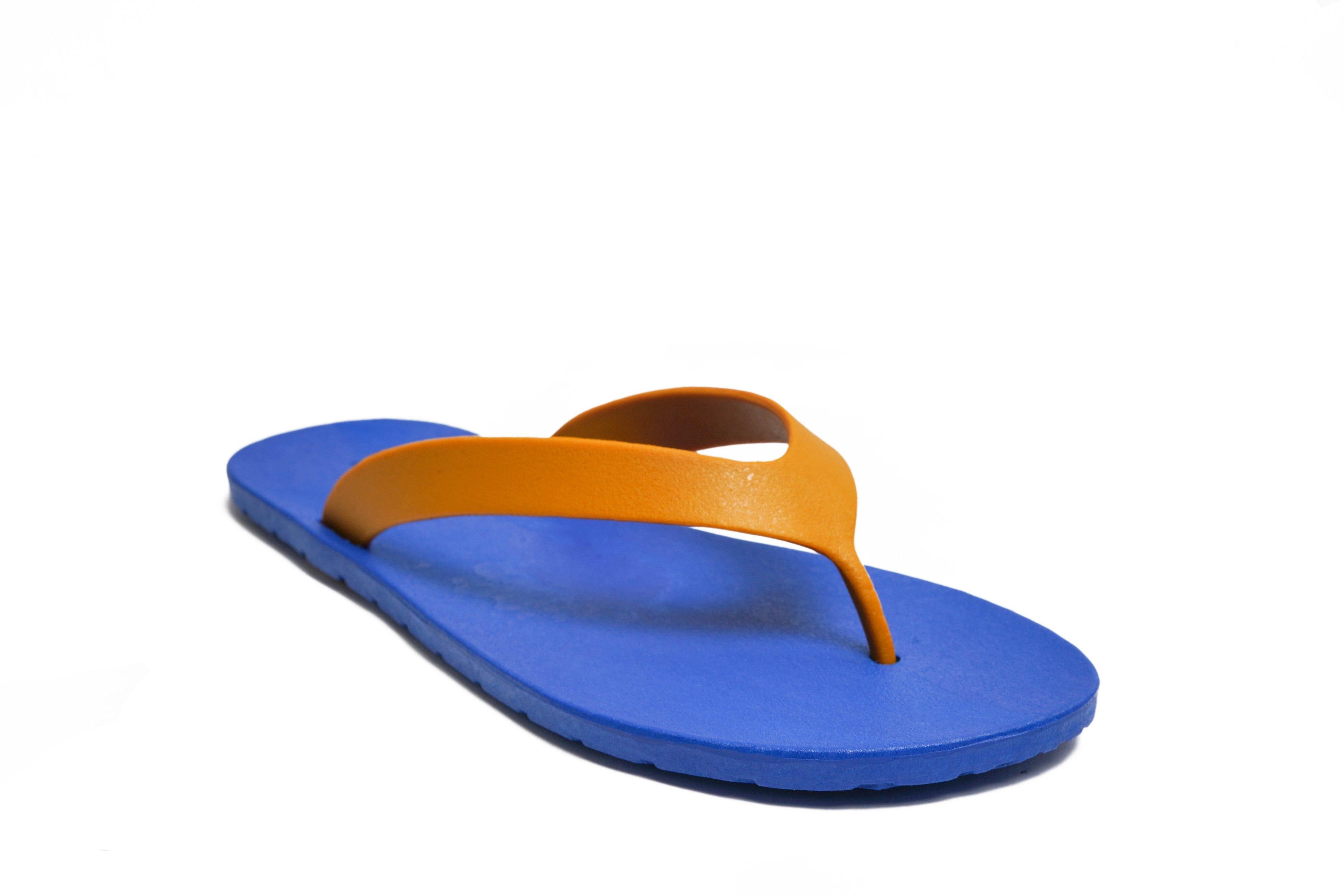 Flippy Blue Sole Caramel Strap - Moo Chuu India