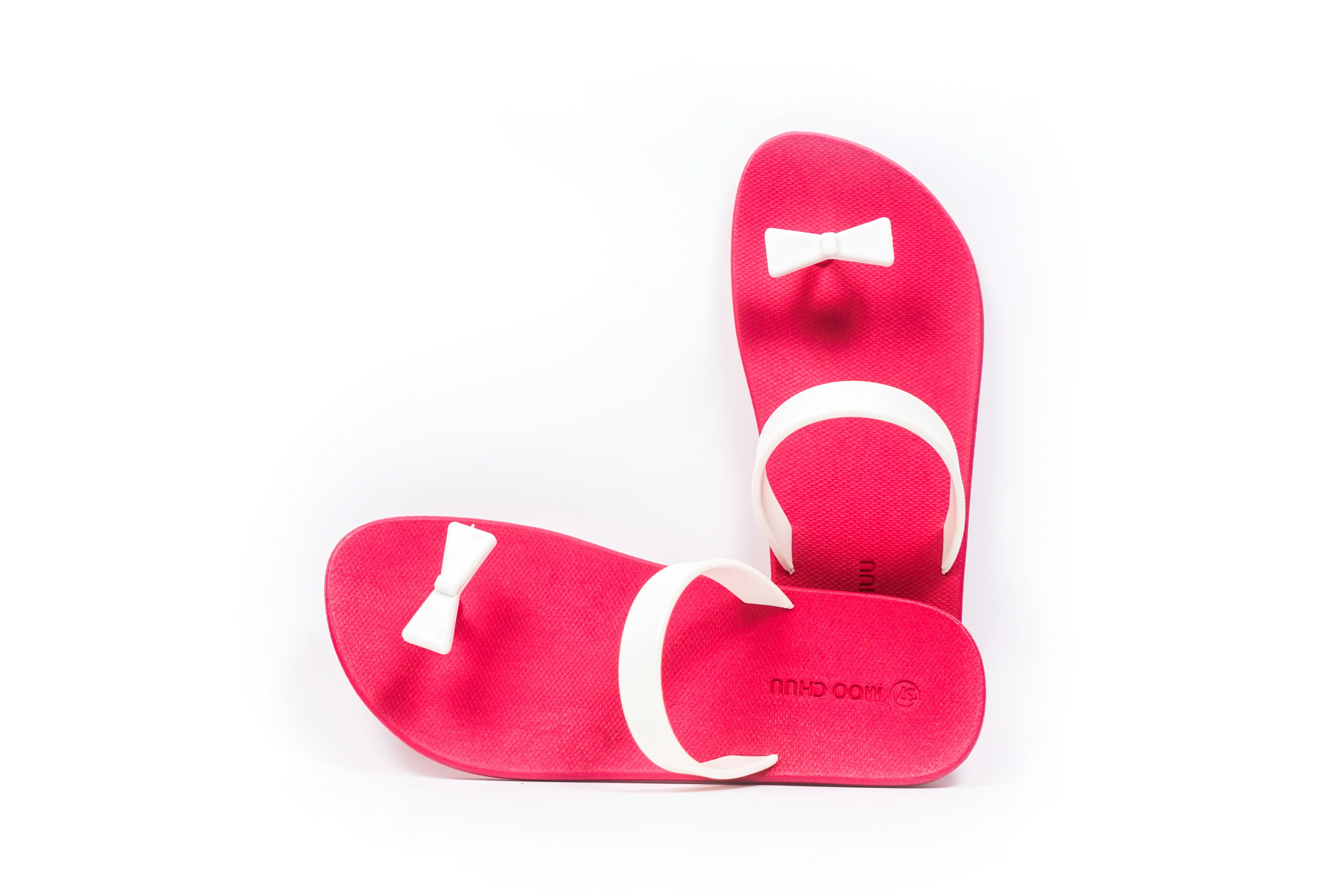 Sweety Bow Pink Sole White Strap