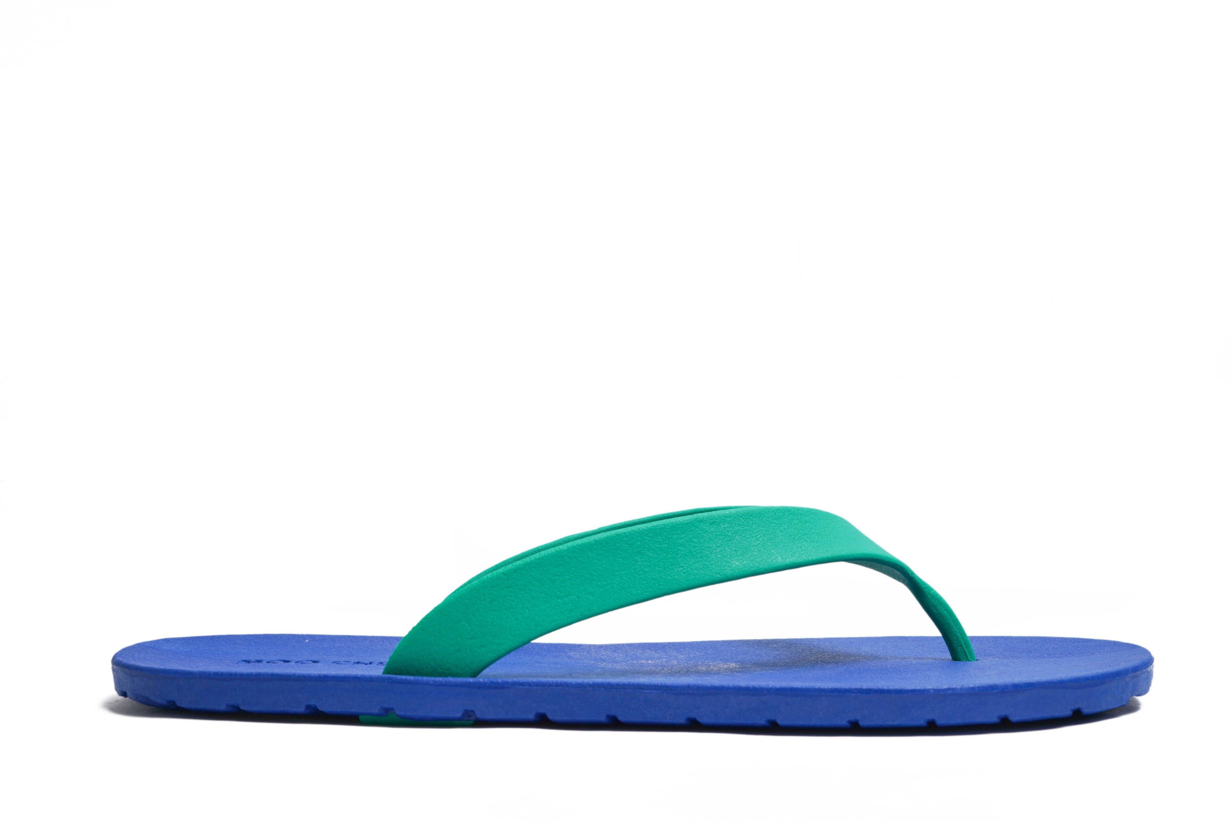 Flippy Blue Sole Green Strap - Moo Chuu India