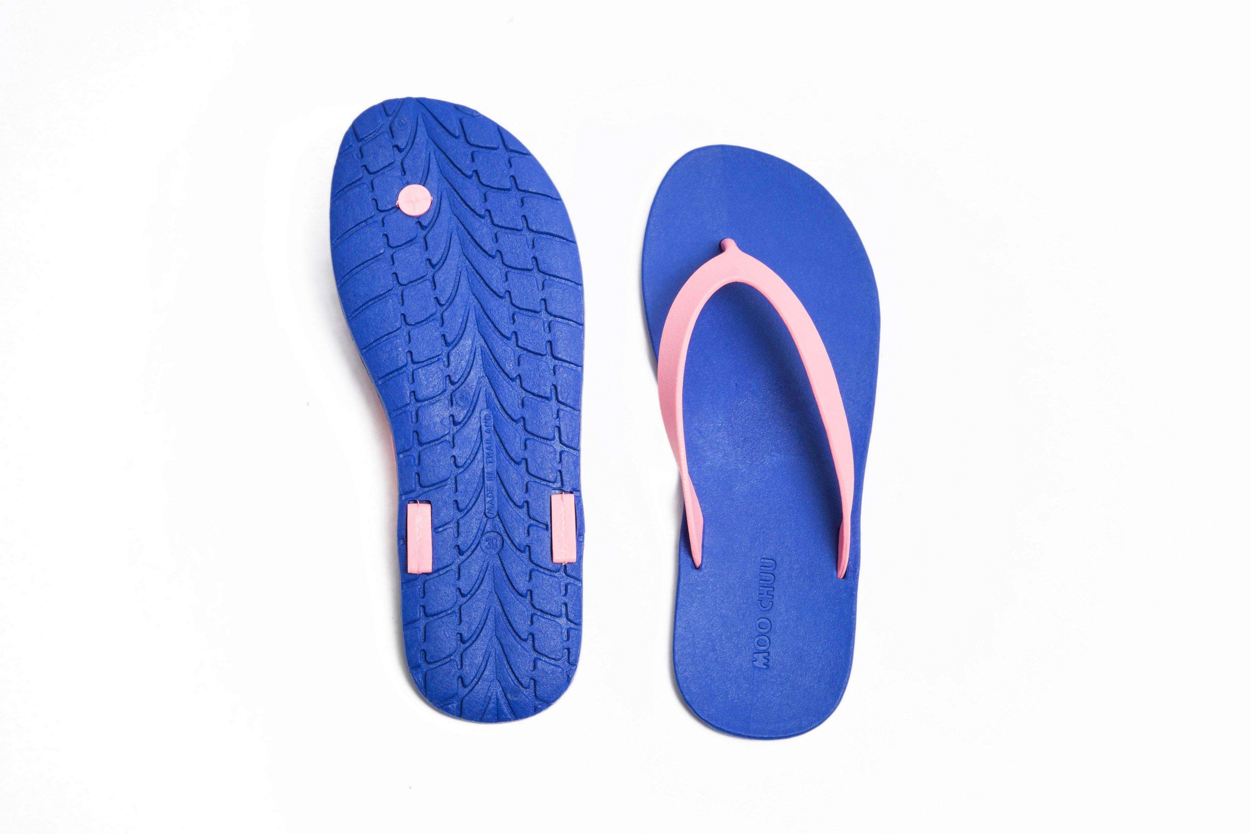 Flippy Blue Sole Light Pink Strap - Moo Chuu India