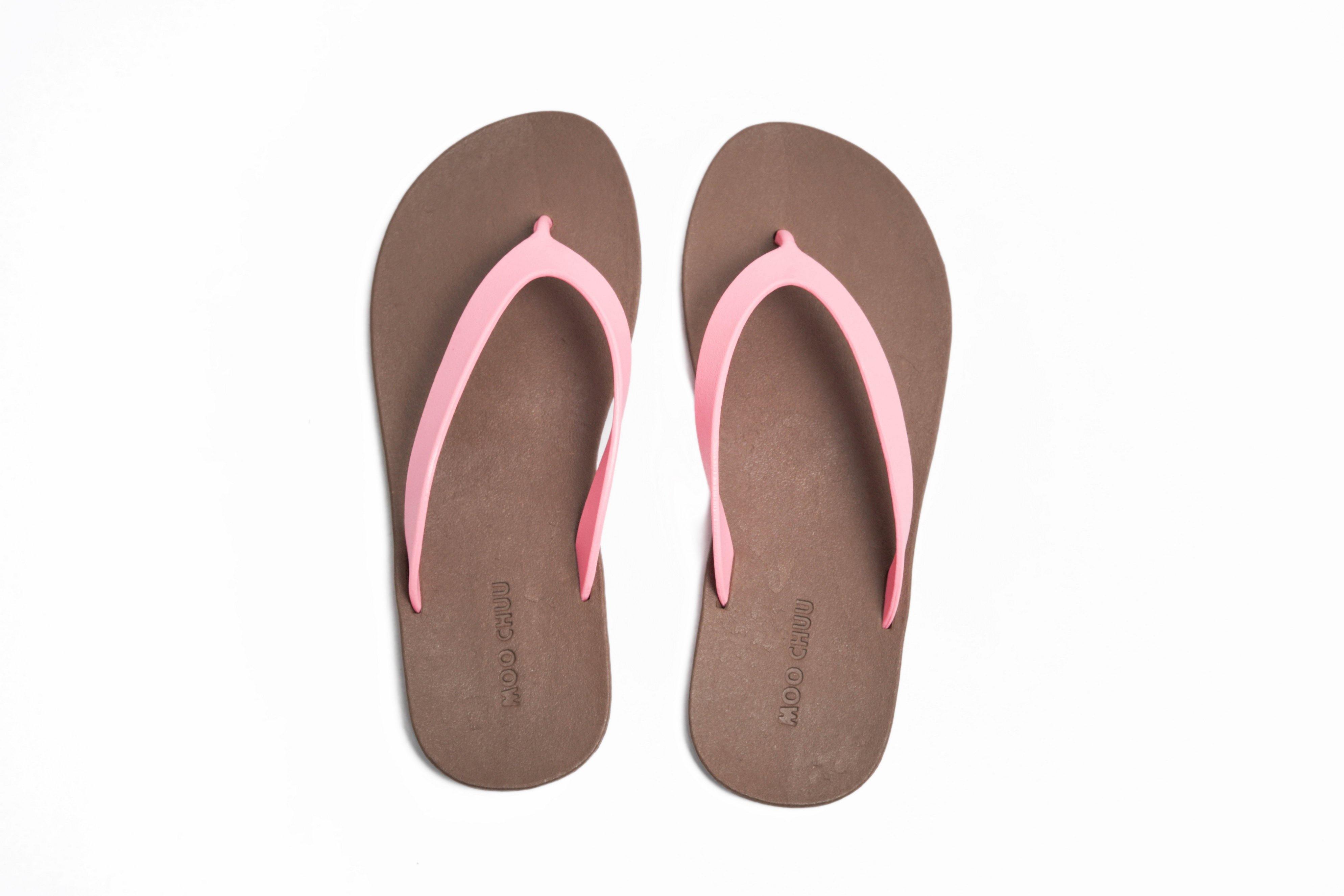 Flippy Brown Sole Light Pink Strap - Moo Chuu India